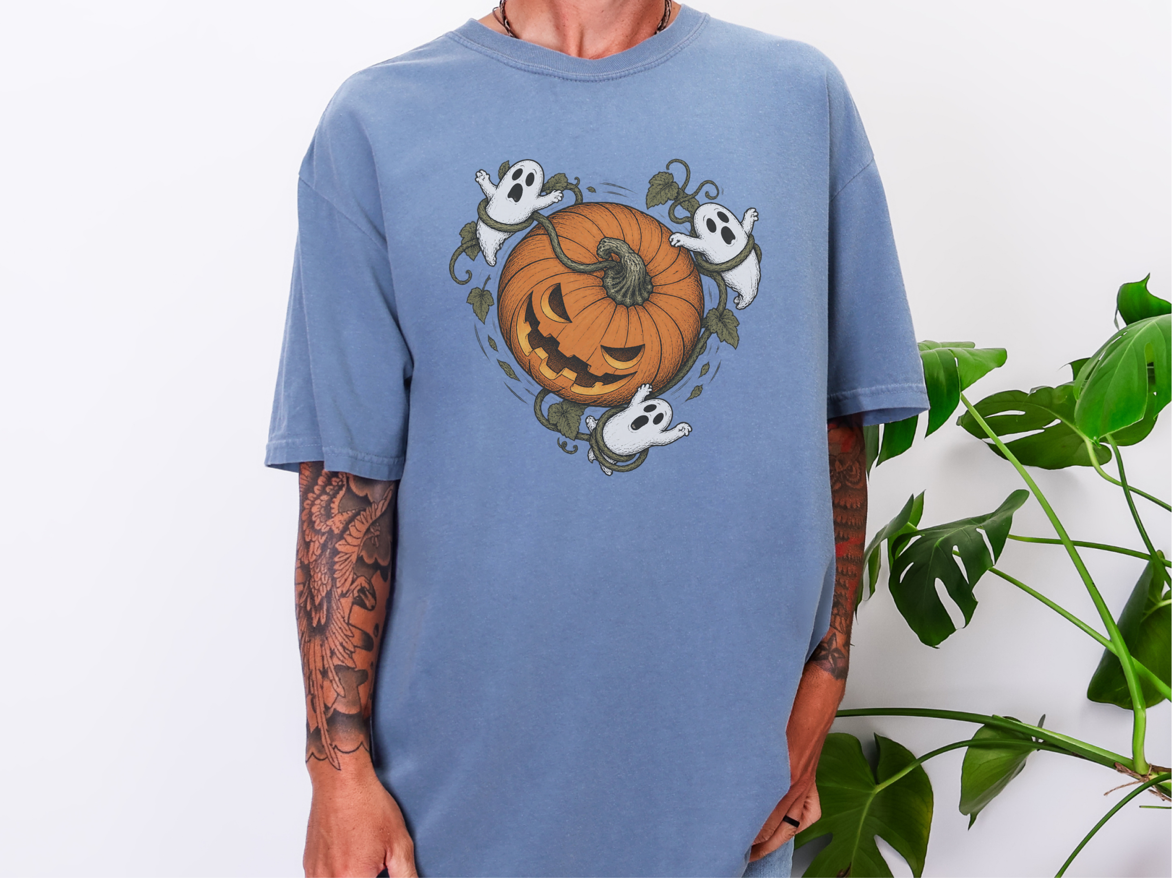 Spooky Ghost Pumpkin Vines funny shirt - photo 8