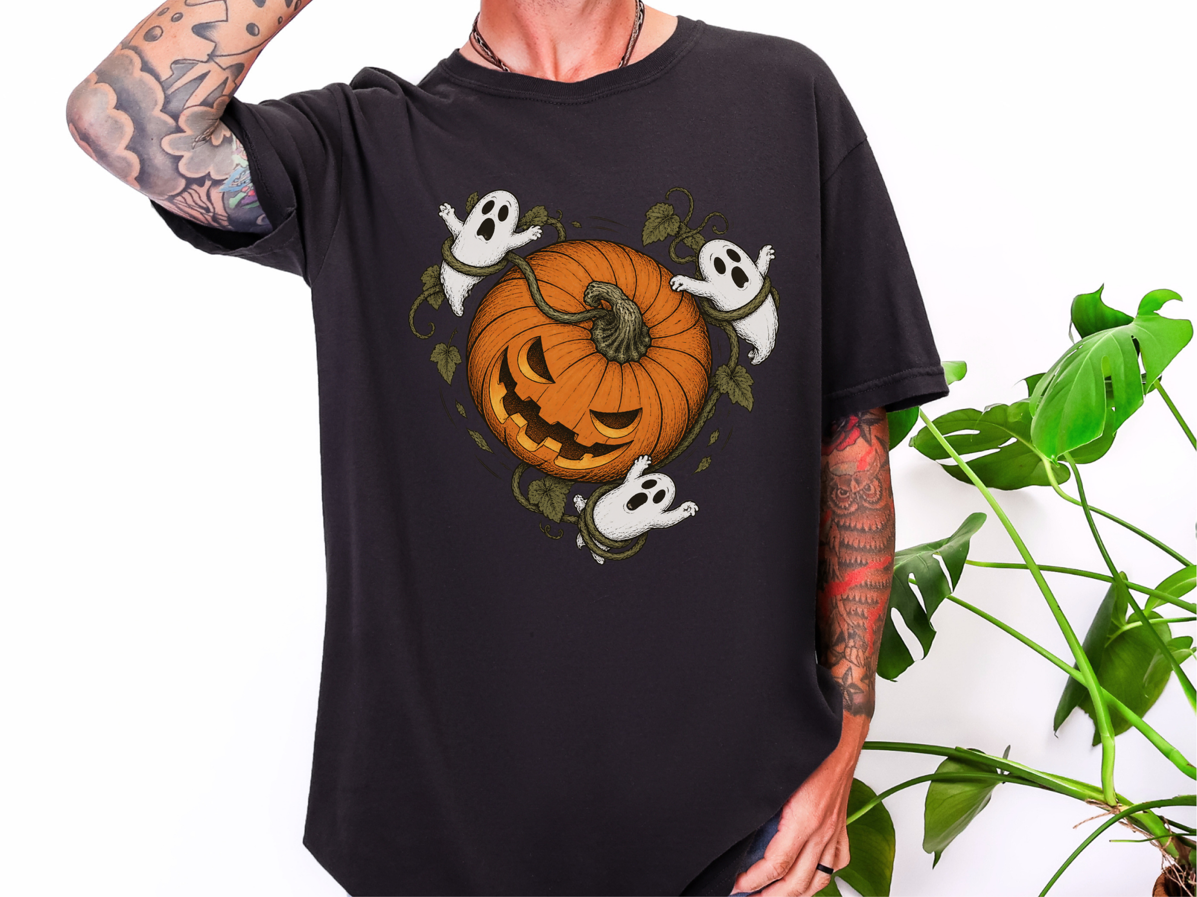 Spooky Ghost Pumpkin Vines funny shirt - photo 4