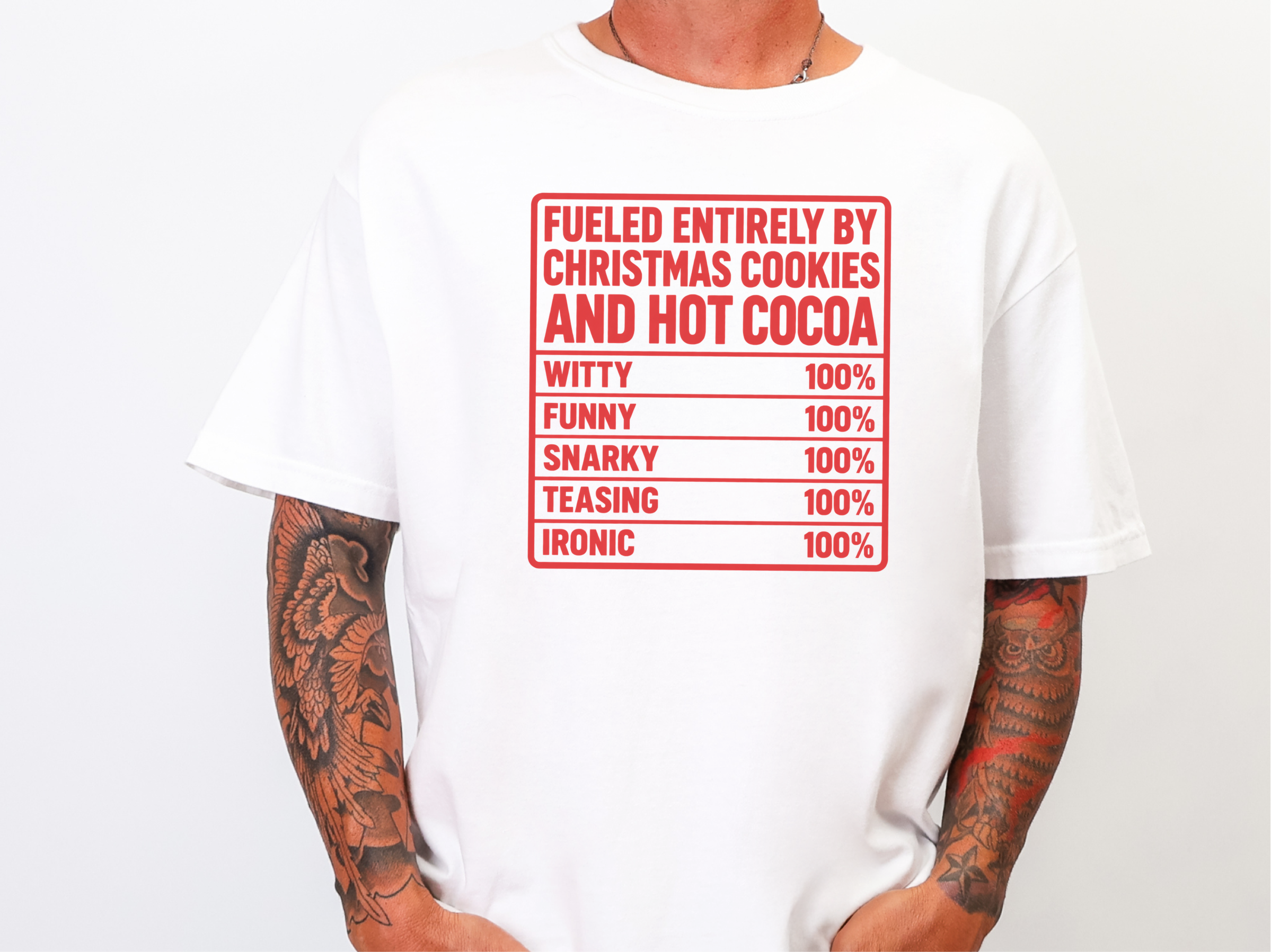 Christmas Cookies Hot Cocoa Label Funny Christmas Shirt Holiday Top