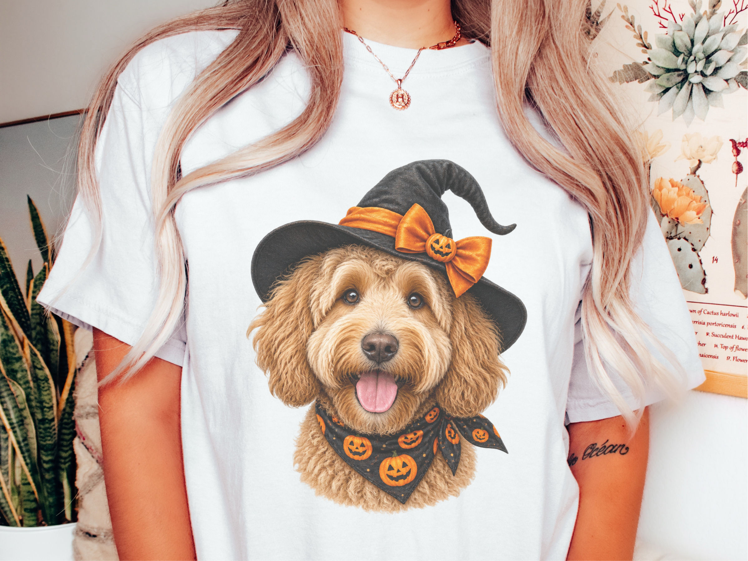 Halloween Golden Doodle Witch Hat - photo 1