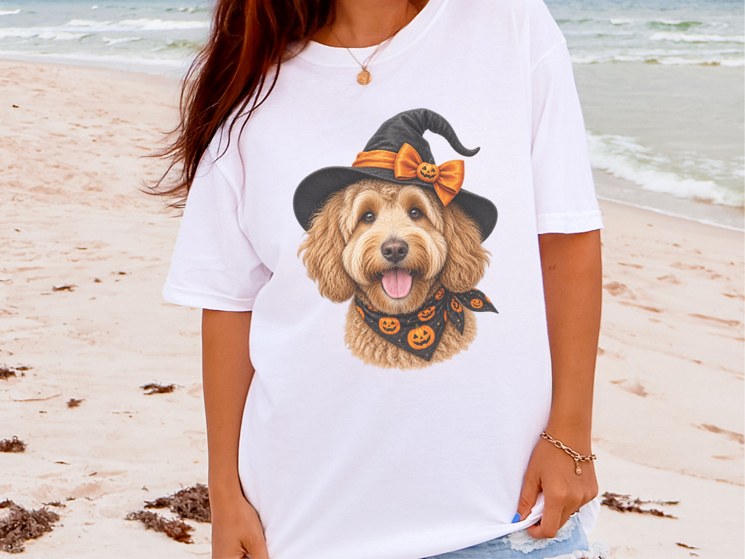 Halloween Golden Doodle Witch Hat - photo 4