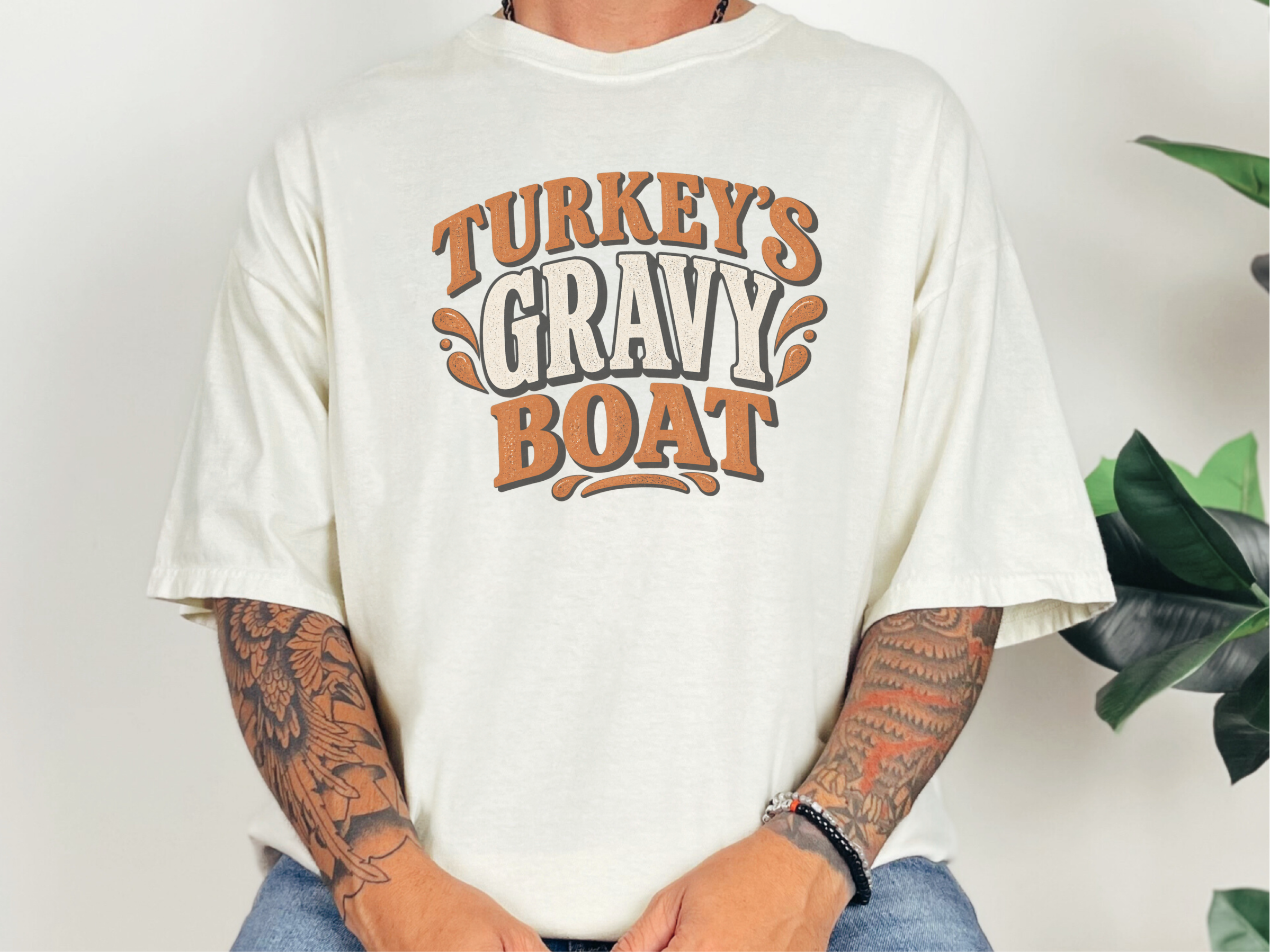 Turkeys Gravy Boat Retro Typography funny shirt - photo 8