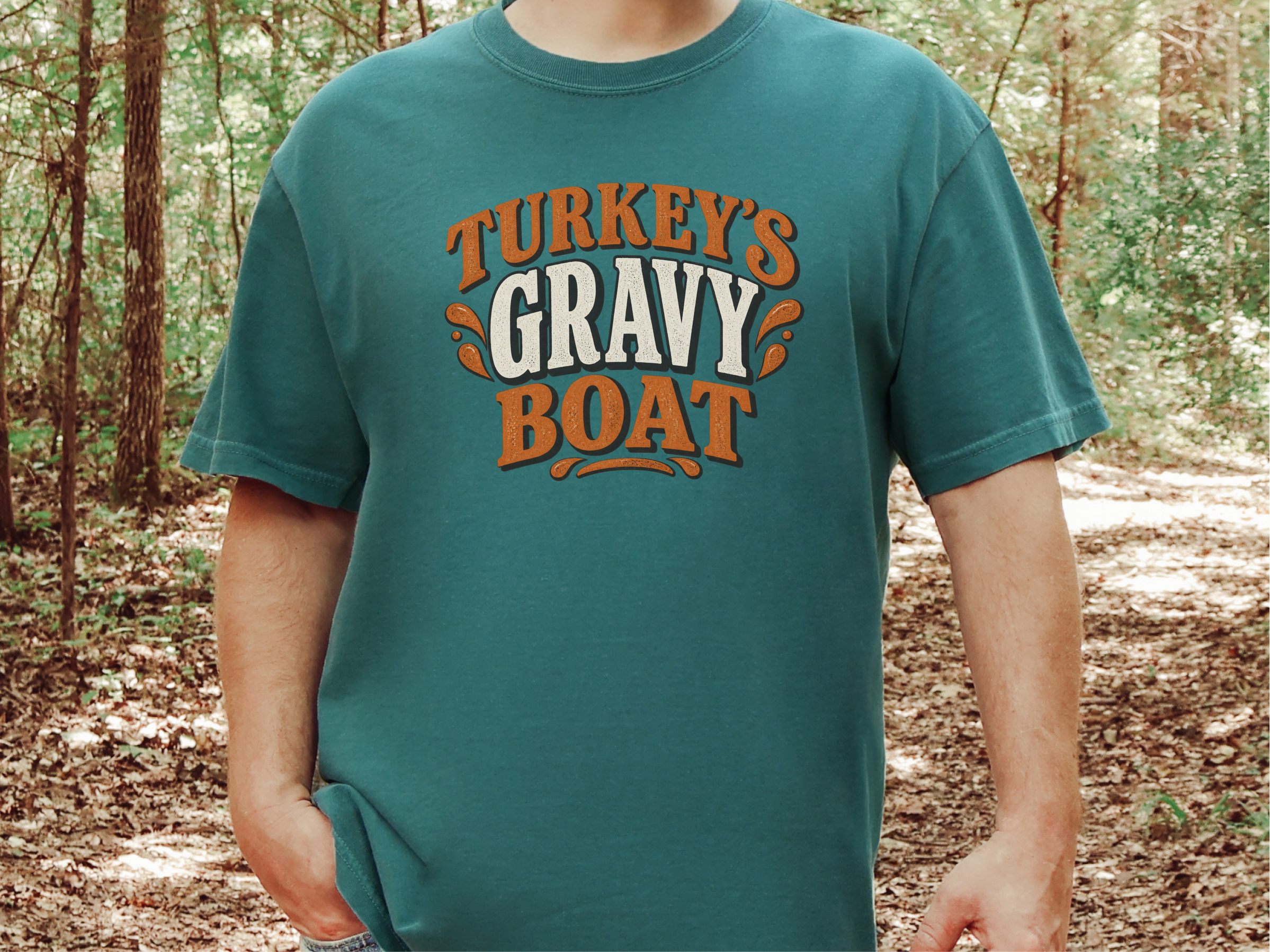 Turkeys Gravy Boat Retro Typography funny shirt - photo 5