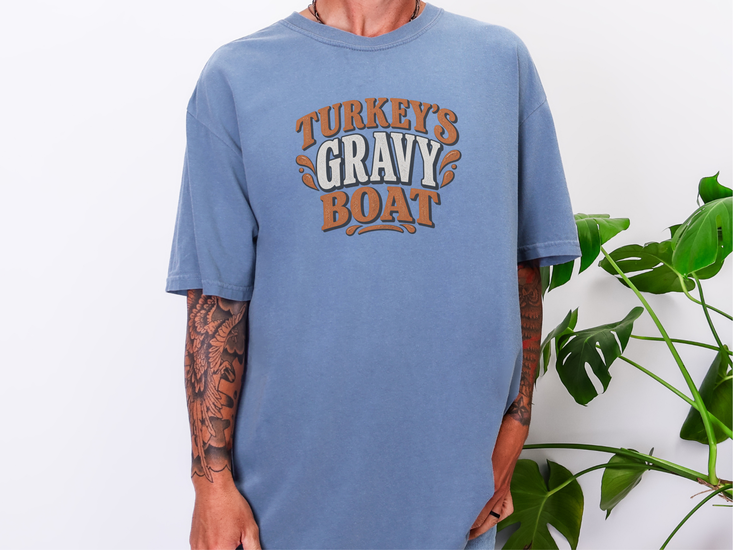 Turkeys Gravy Boat Retro Typography funny shirt - photo 4