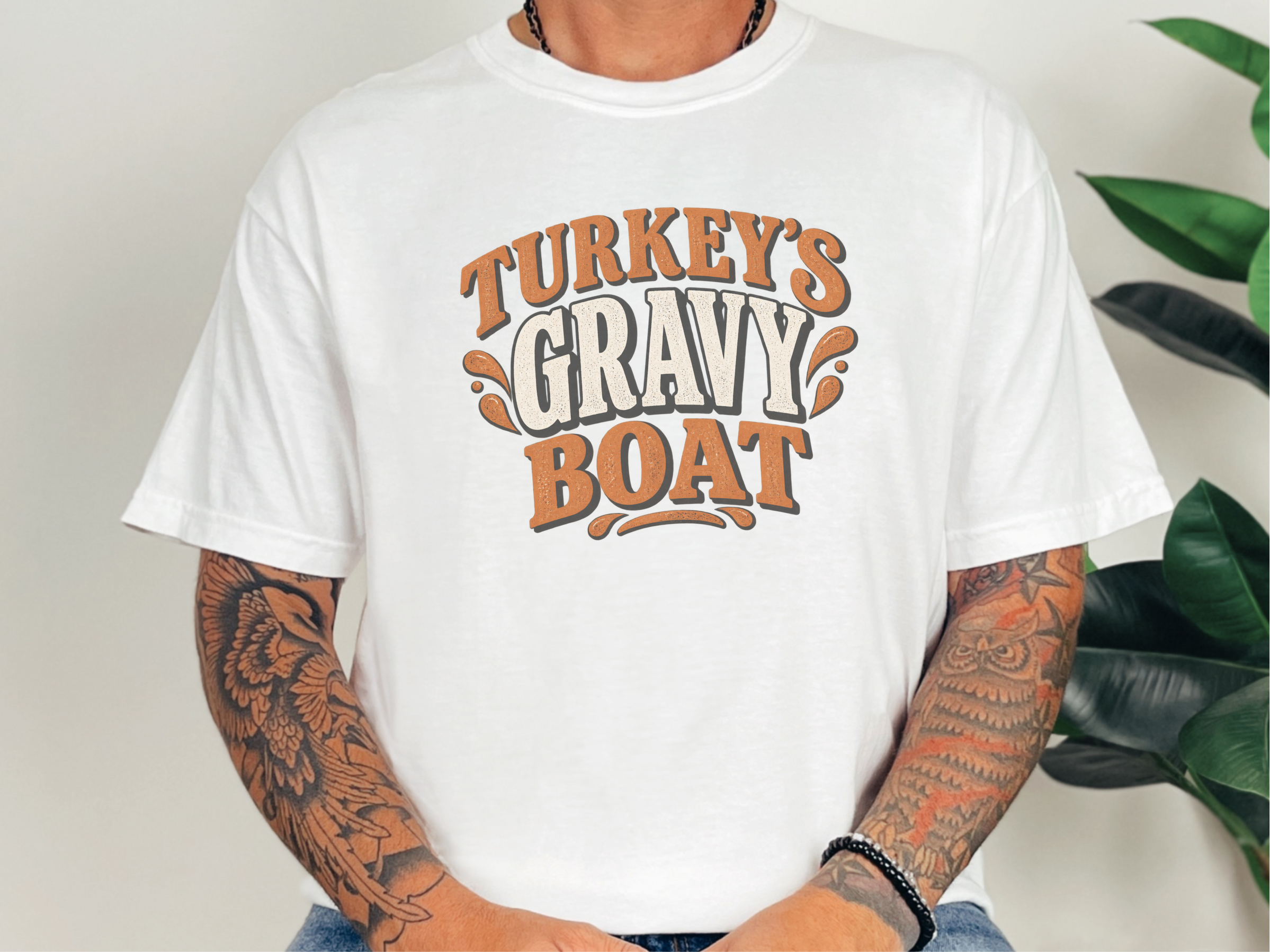 Turkeys Gravy Boat Retro Typography funny shirt - photo 2