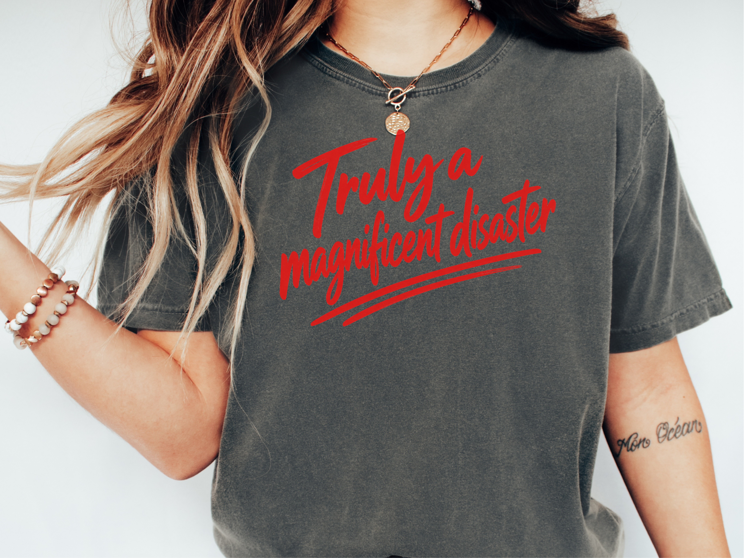 Truly A Magnificent Disaster Script funny shirt - photo 1