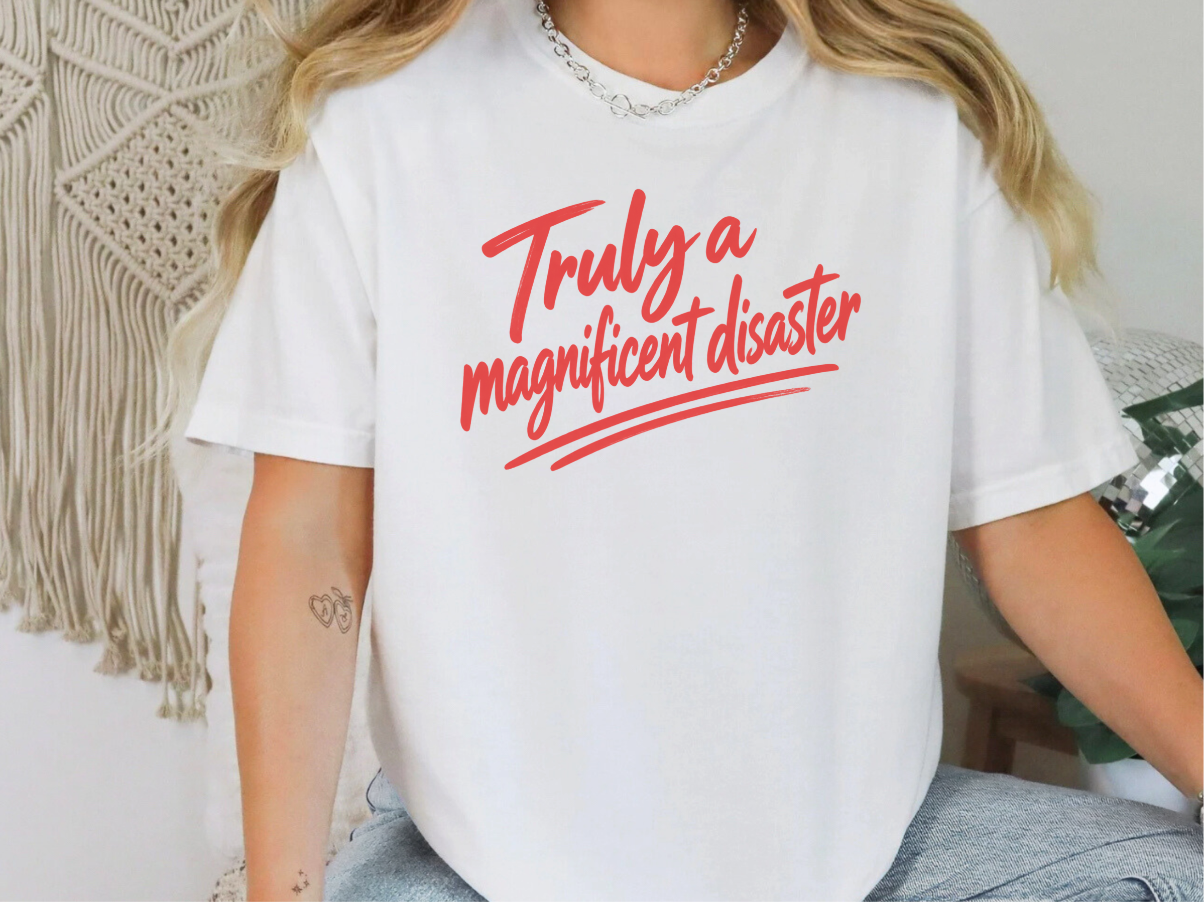 Truly A Magnificent Disaster Script funny shirt - photo 3