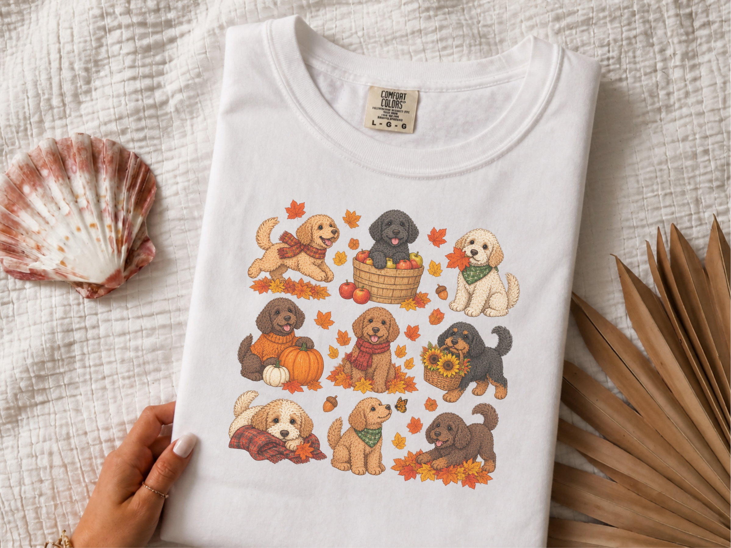 Colorful Cavapoo Fall Activities doodle dog shirt - photo 1