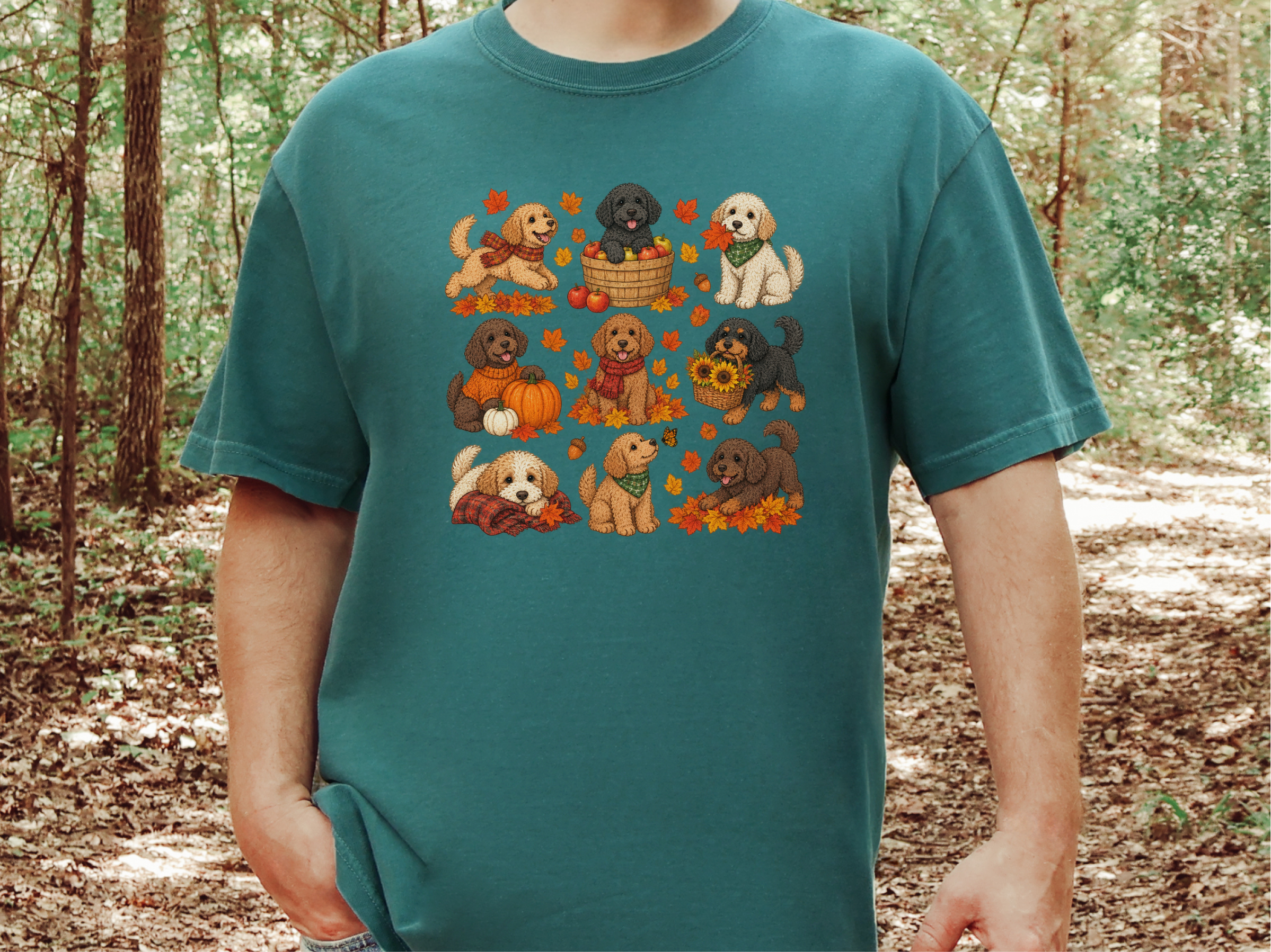 Colorful Cavapoo Fall Activities doodle dog shirt - photo 8