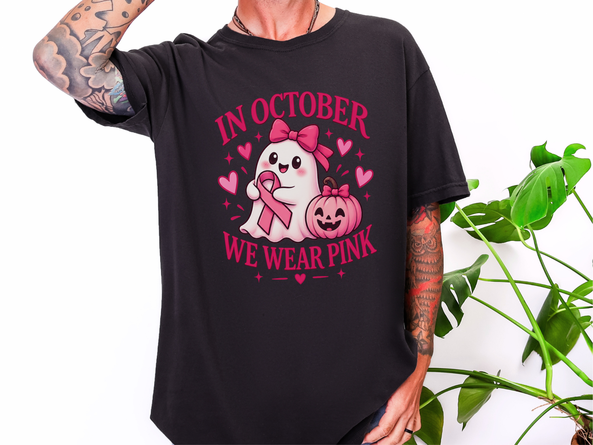 Cute Ghost Breast Cancer Awareness funny shirt - photo 2