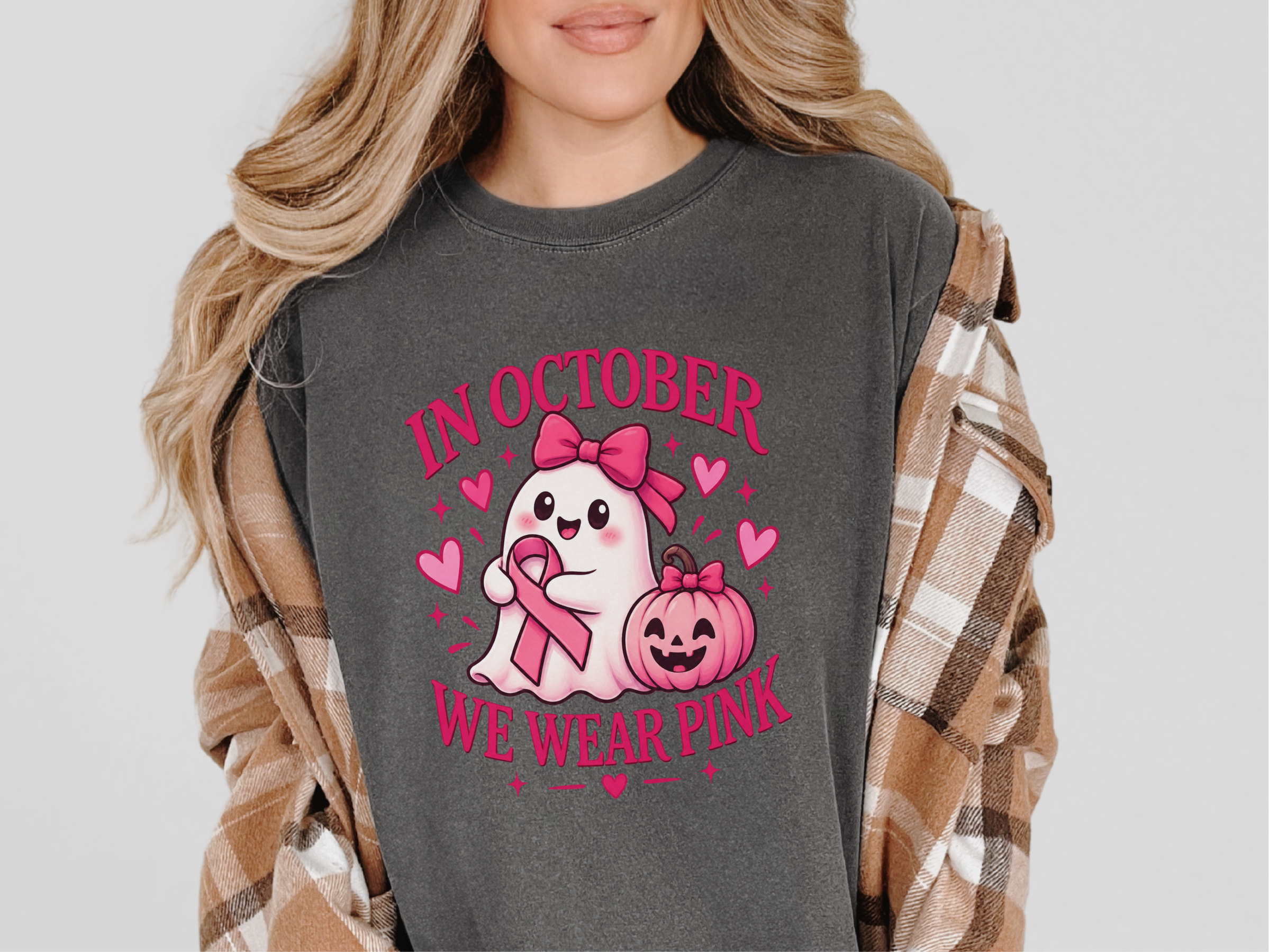 Cute Ghost Breast Cancer Awareness funny shirt - photo 4