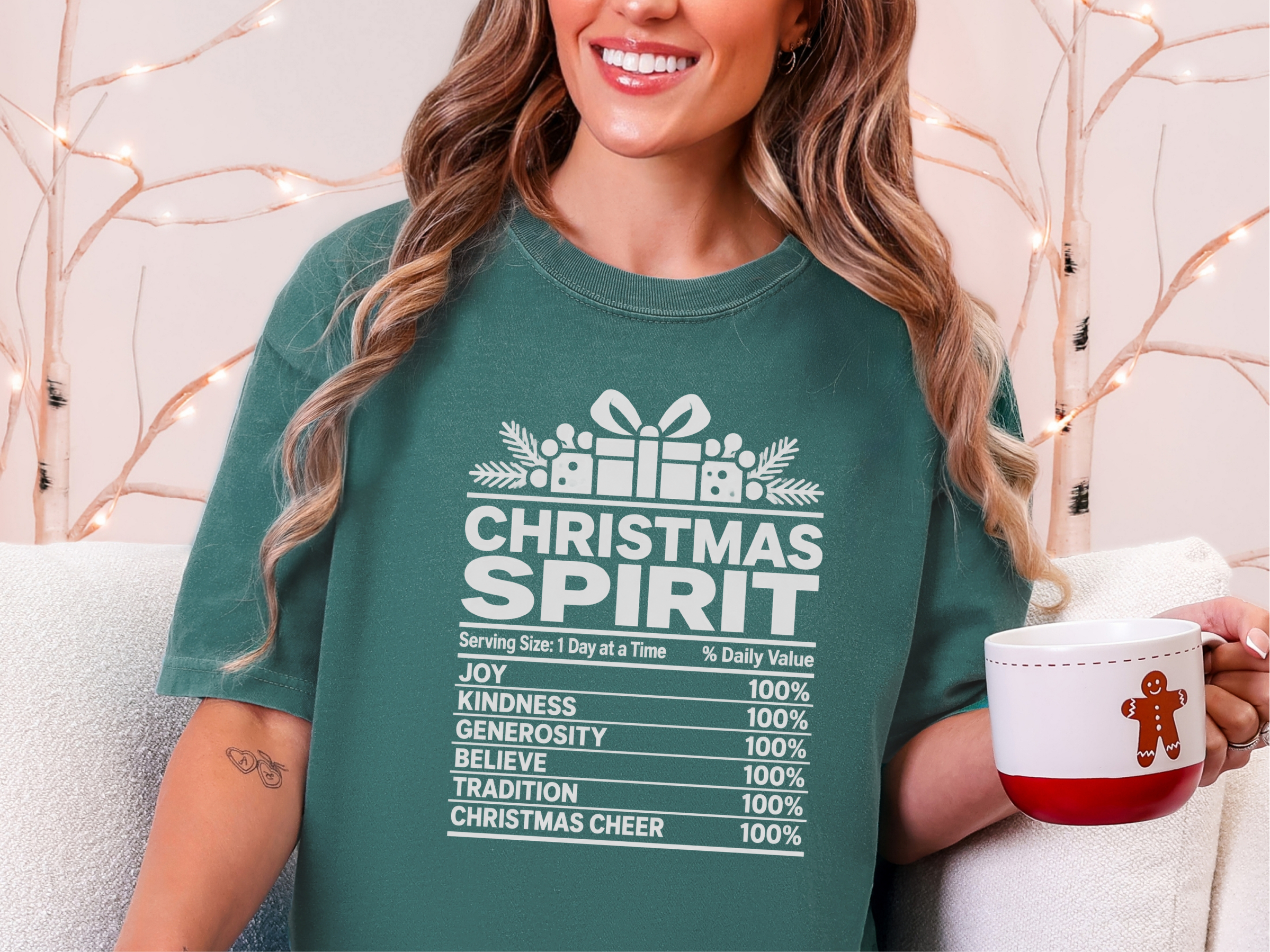 Christmas Spirit Nutrition Label3 funny shirt - photo 8