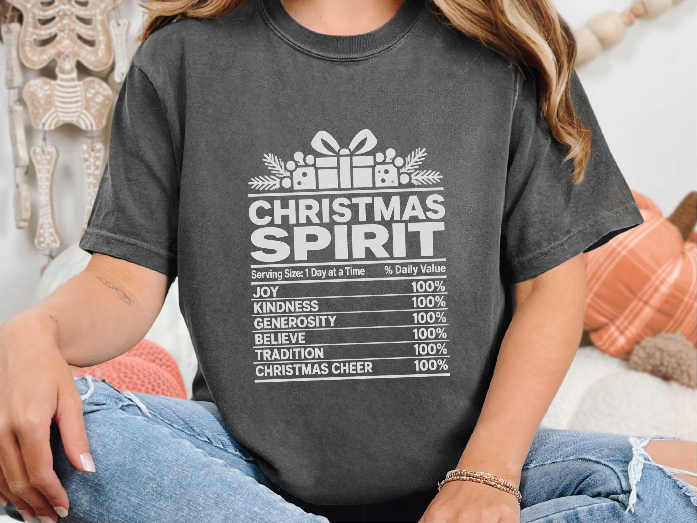 Christmas Spirit Nutrition Label3 funny shirt - photo 2