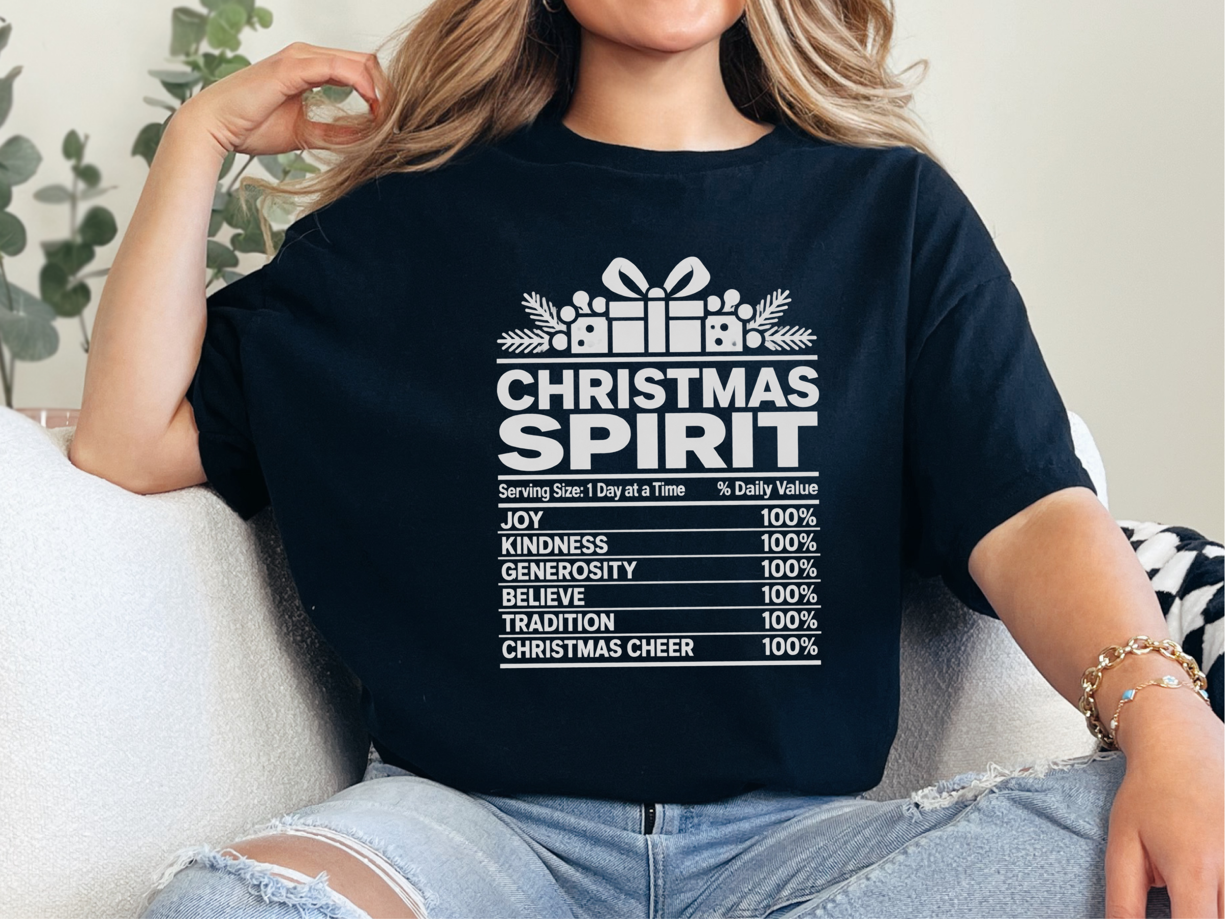 Christmas Spirit Nutrition Label3 funny shirt - photo 1