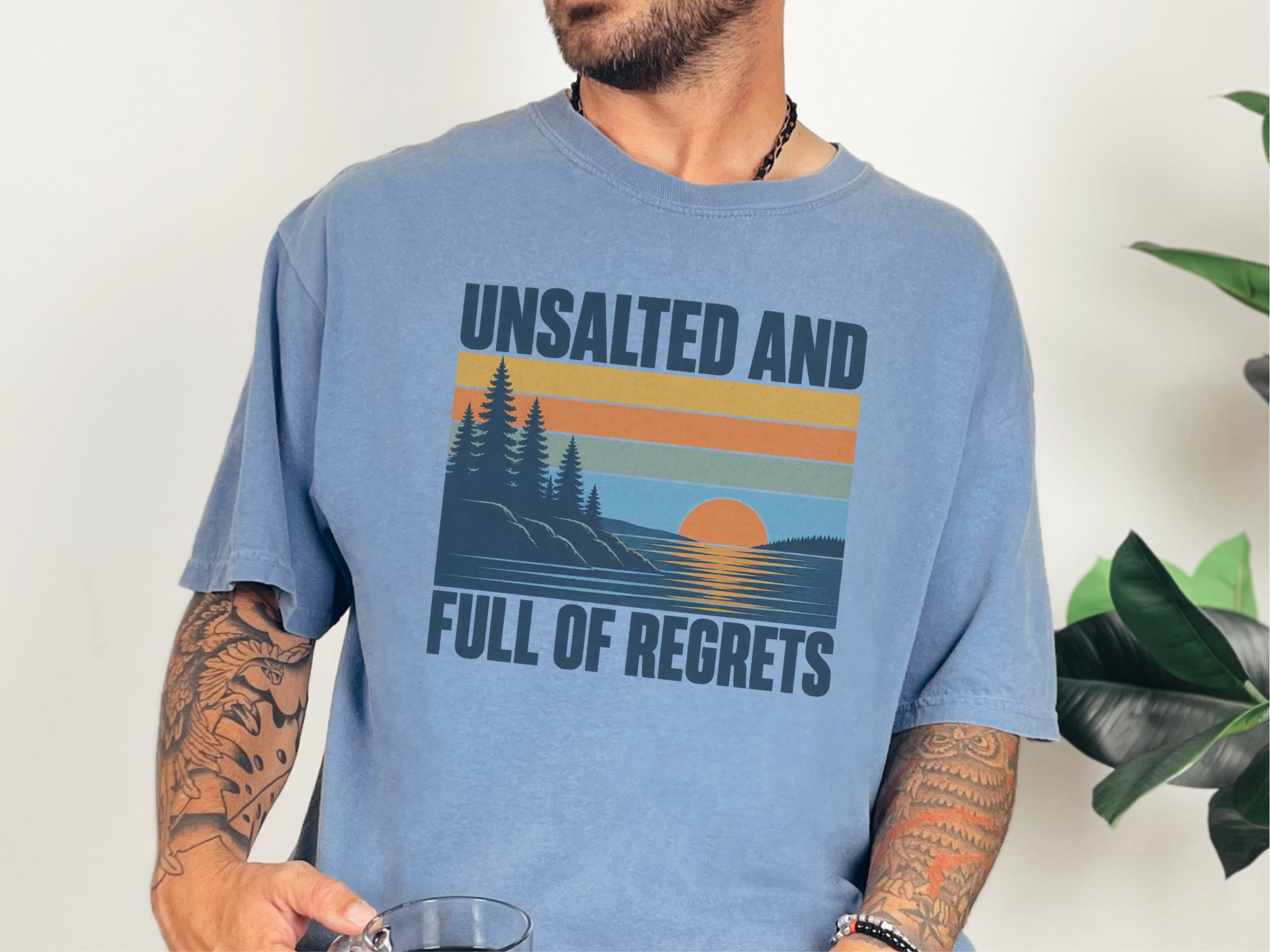 Unsalted Lake Sunset Landscape funny shirt - photo 7