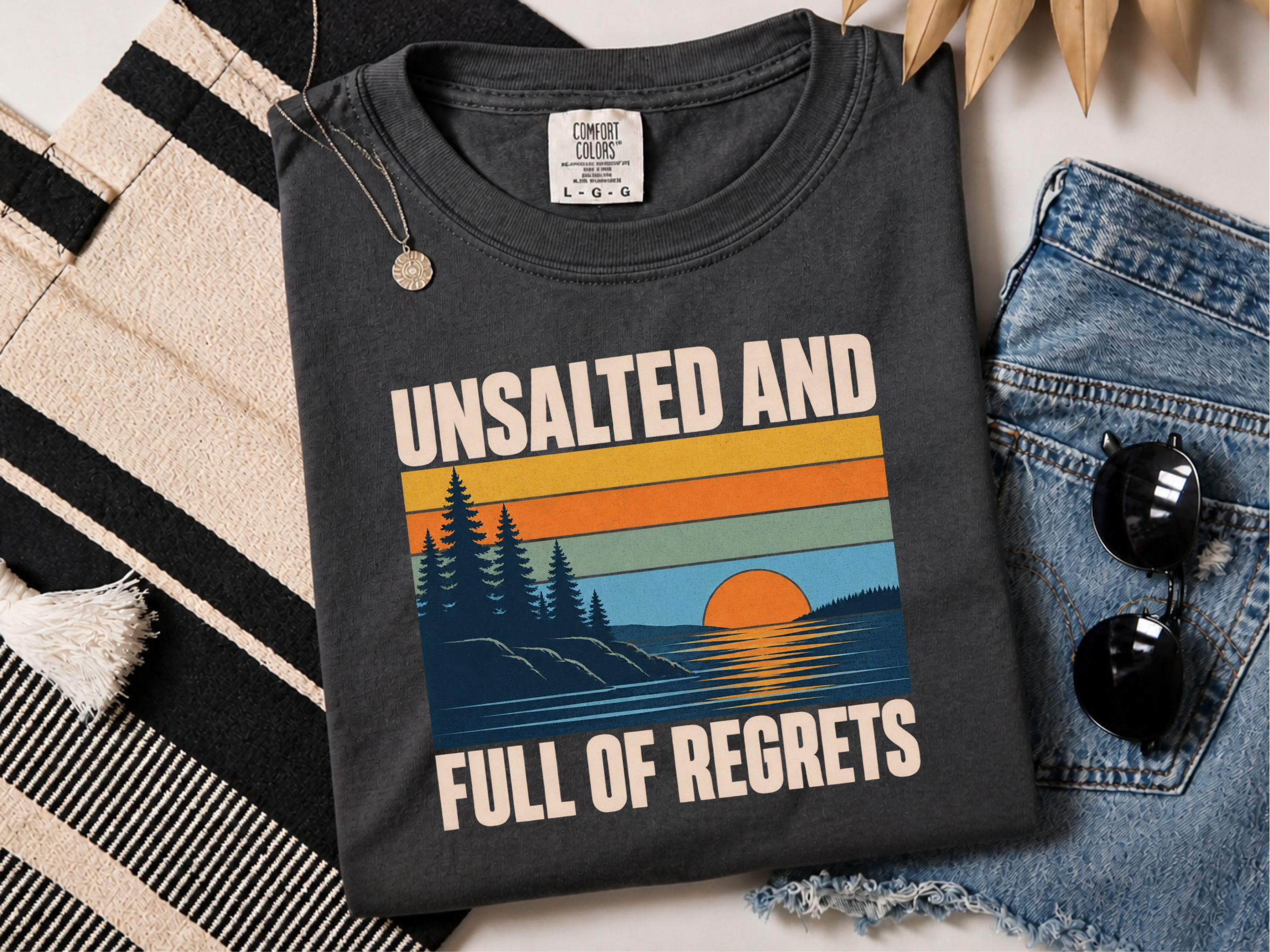 Unsalted Lake Sunset Landscape funny shirt - photo 4