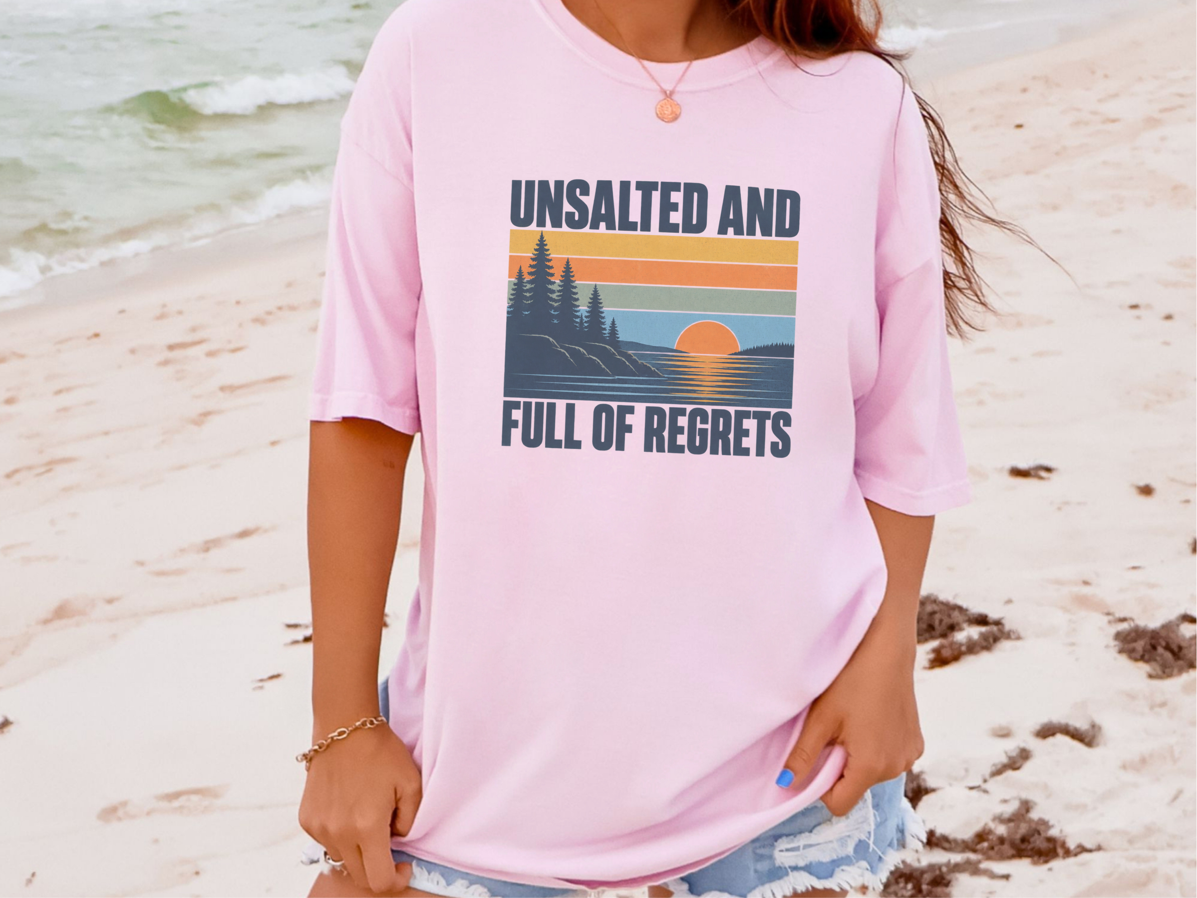 Unsalted Lake Sunset Landscape funny shirt - photo 5
