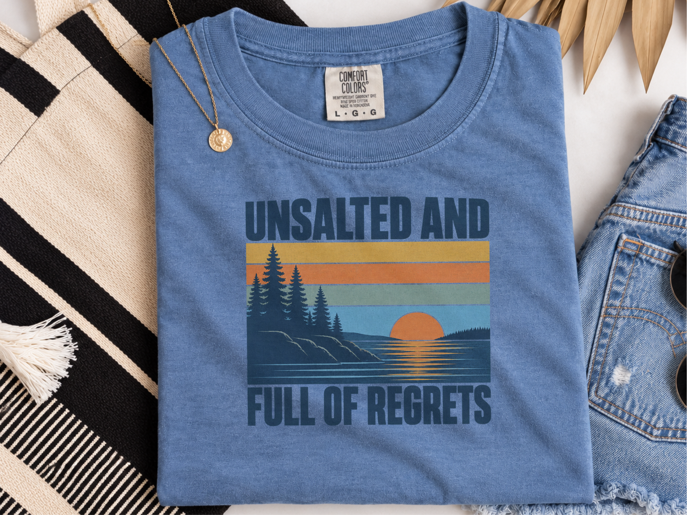 Unsalted Lake Sunset Landscape funny shirt - photo 6