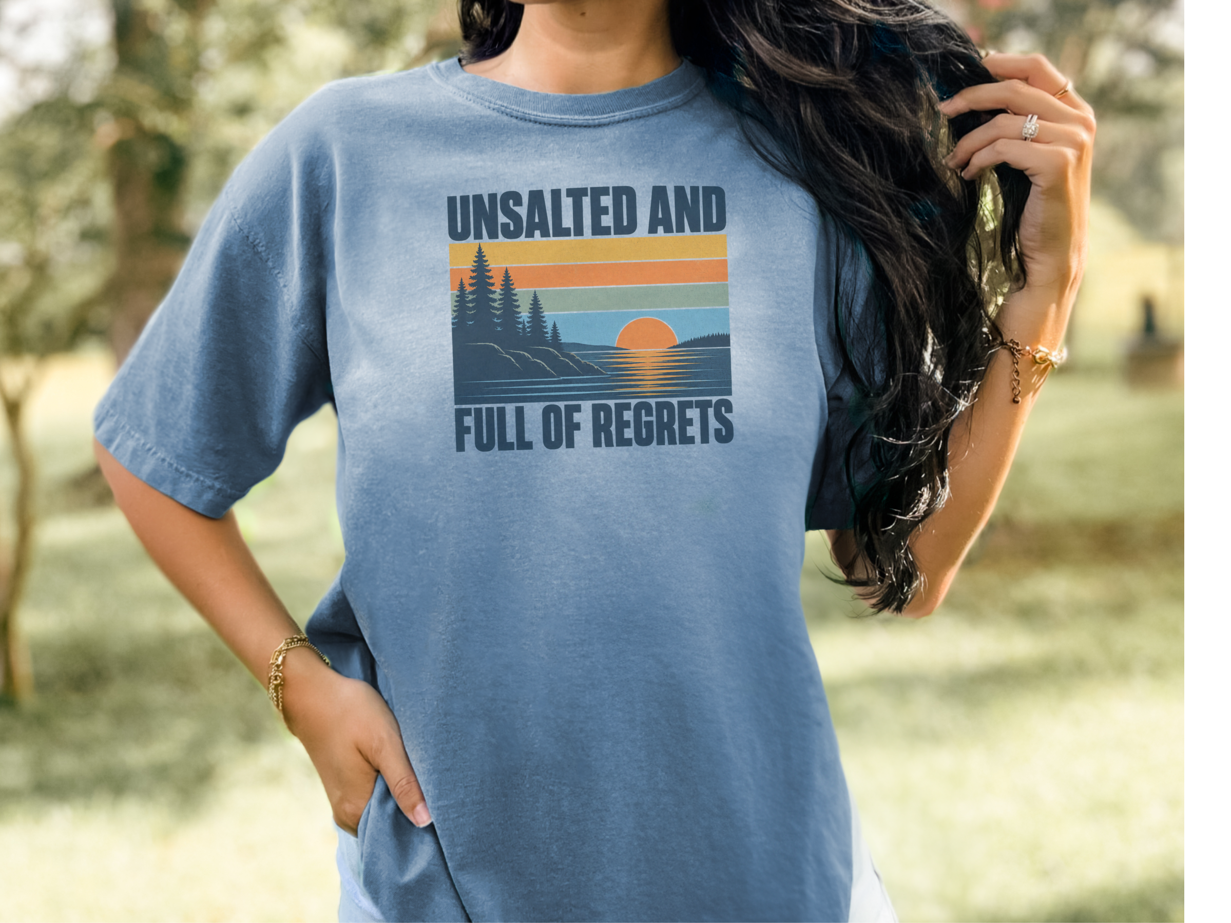 Unsalted Lake Sunset Landscape funny shirt - photo 8