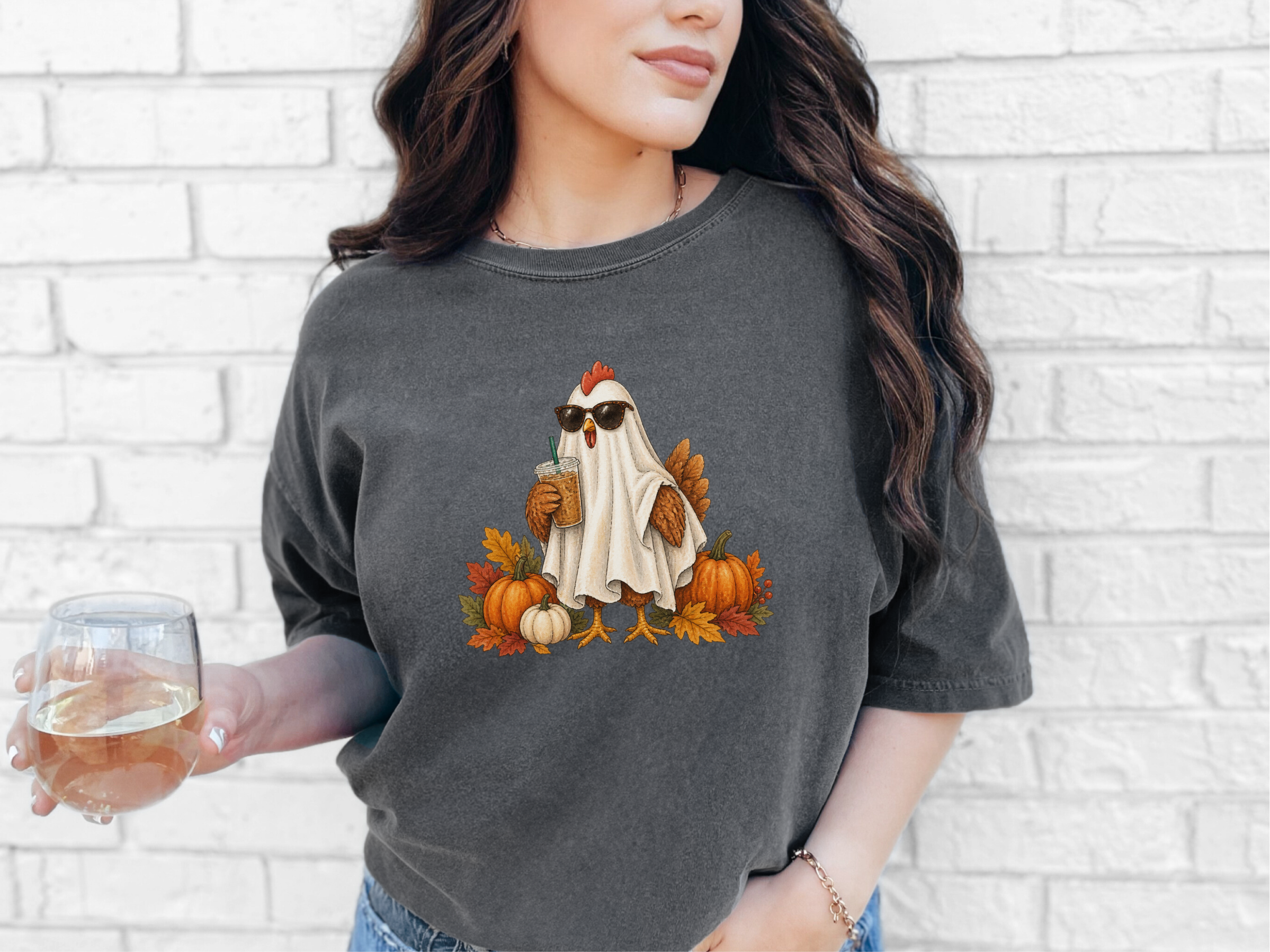 Ghost Chicken Iced Coffee funny shirt - photo 2