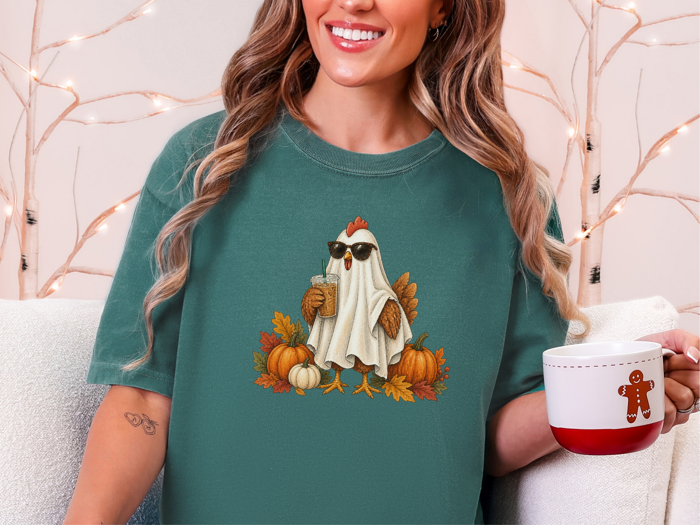 Ghost Chicken Iced Coffee funny shirt - photo 7