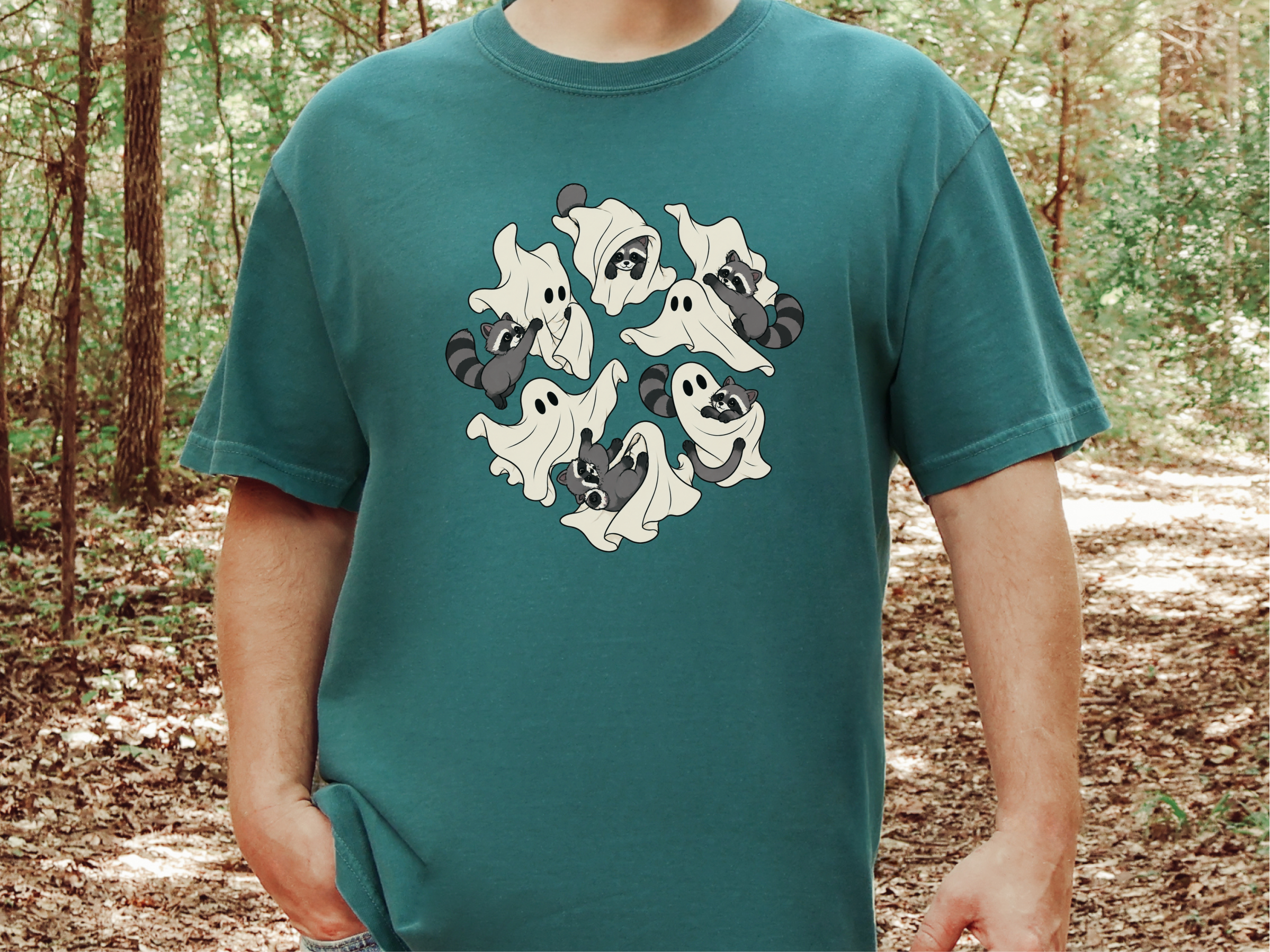 Ghosts Playing With Cool Raccoons funny shirt - photo 8
