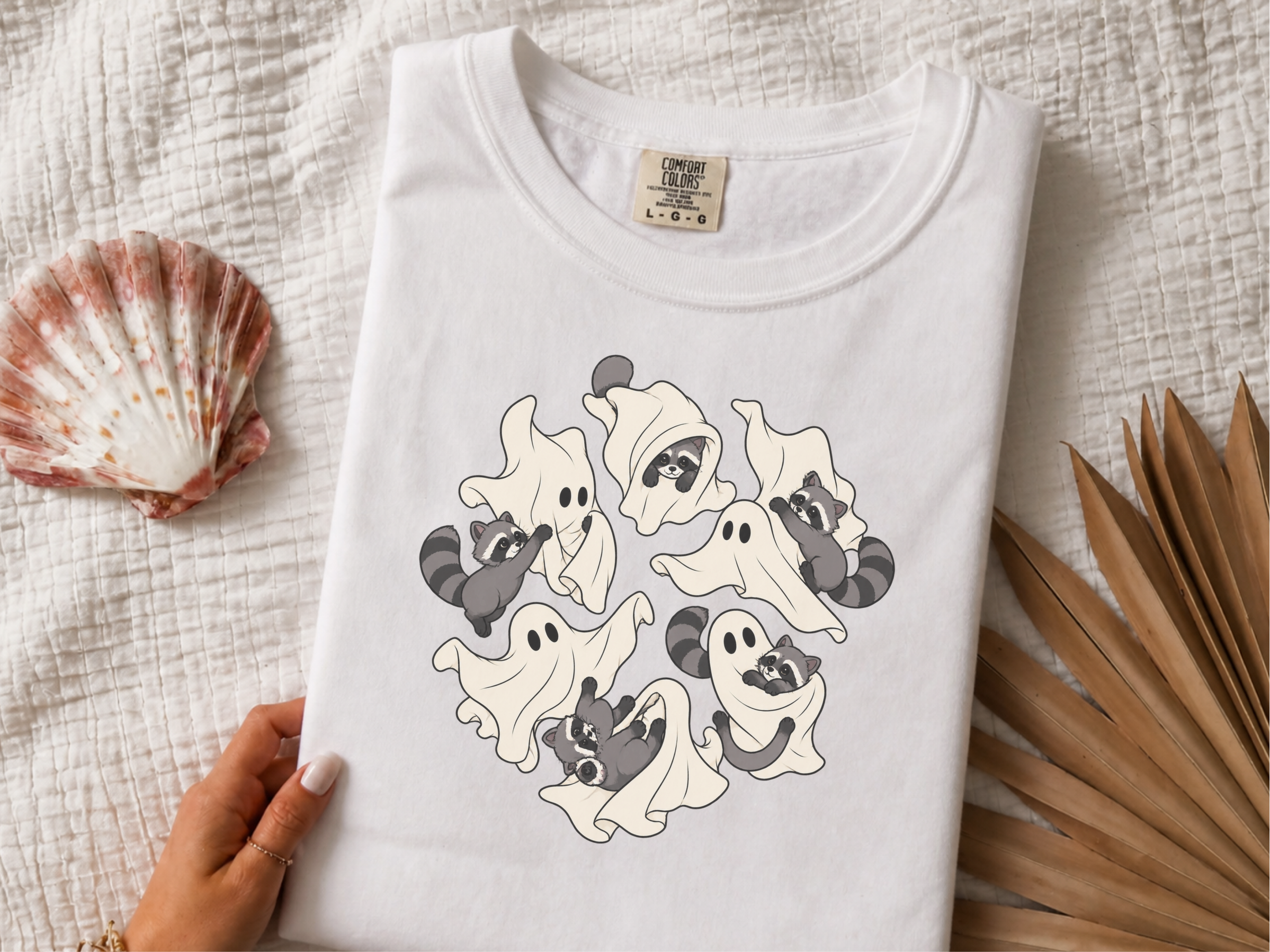 Ghosts Playing With Cool Raccoons funny shirt - photo 1