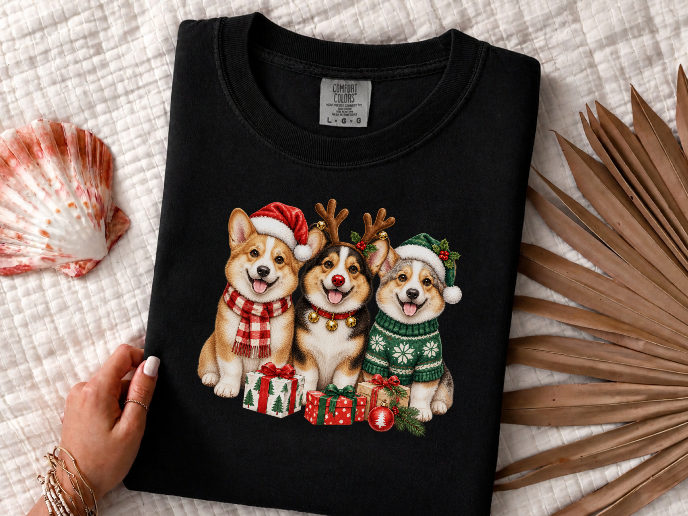Christmas Corgis Holiday Trio