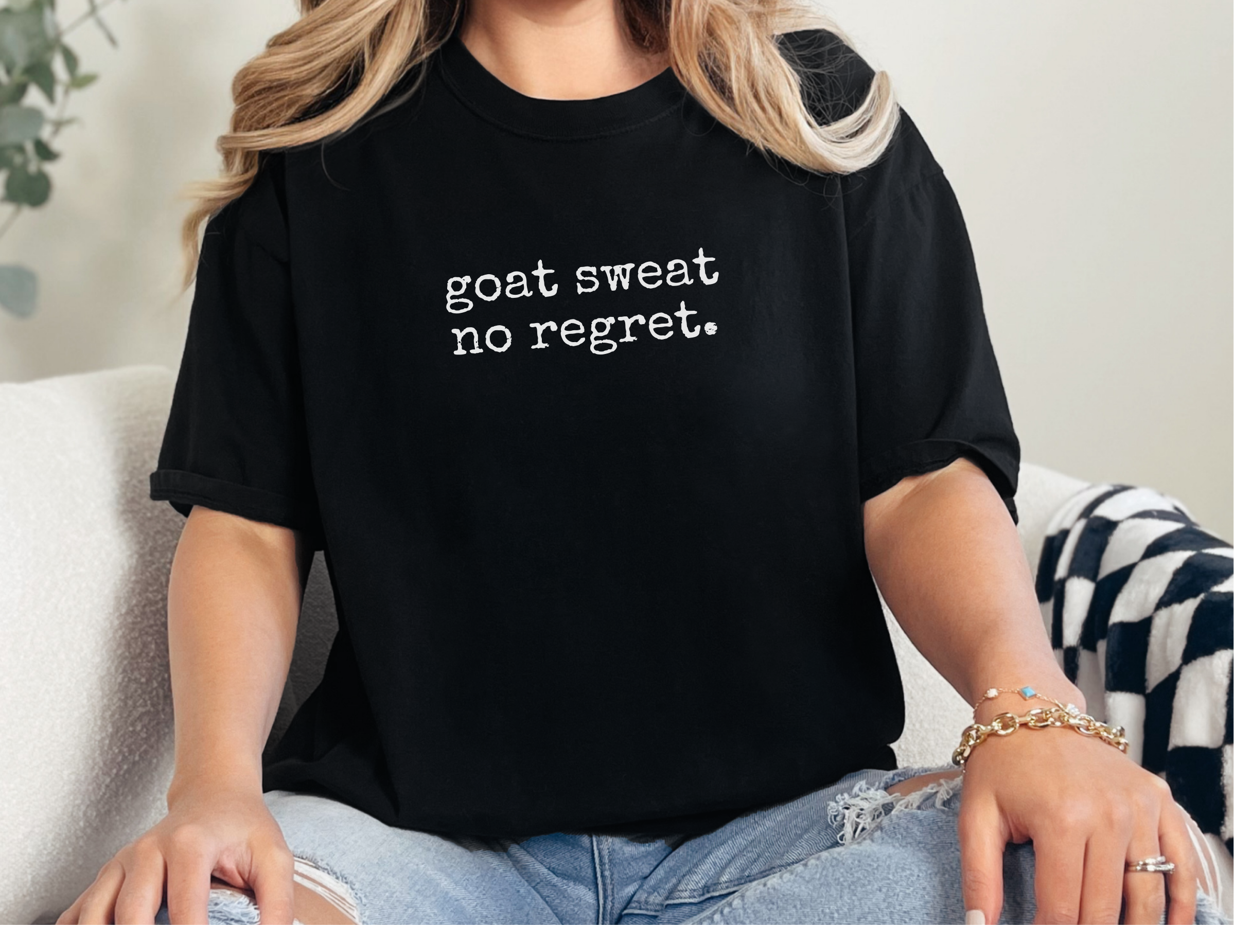 Goat Sweat No Regret funny shirt - photo 4