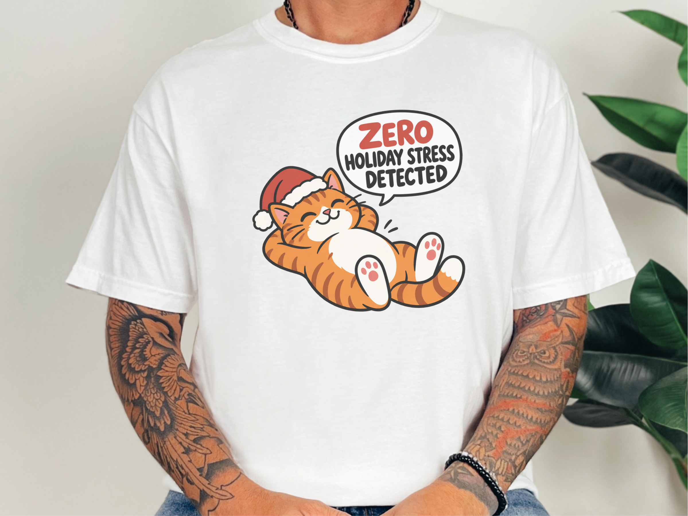 Zero Holiday Stress Cat funny shirt - photo 1