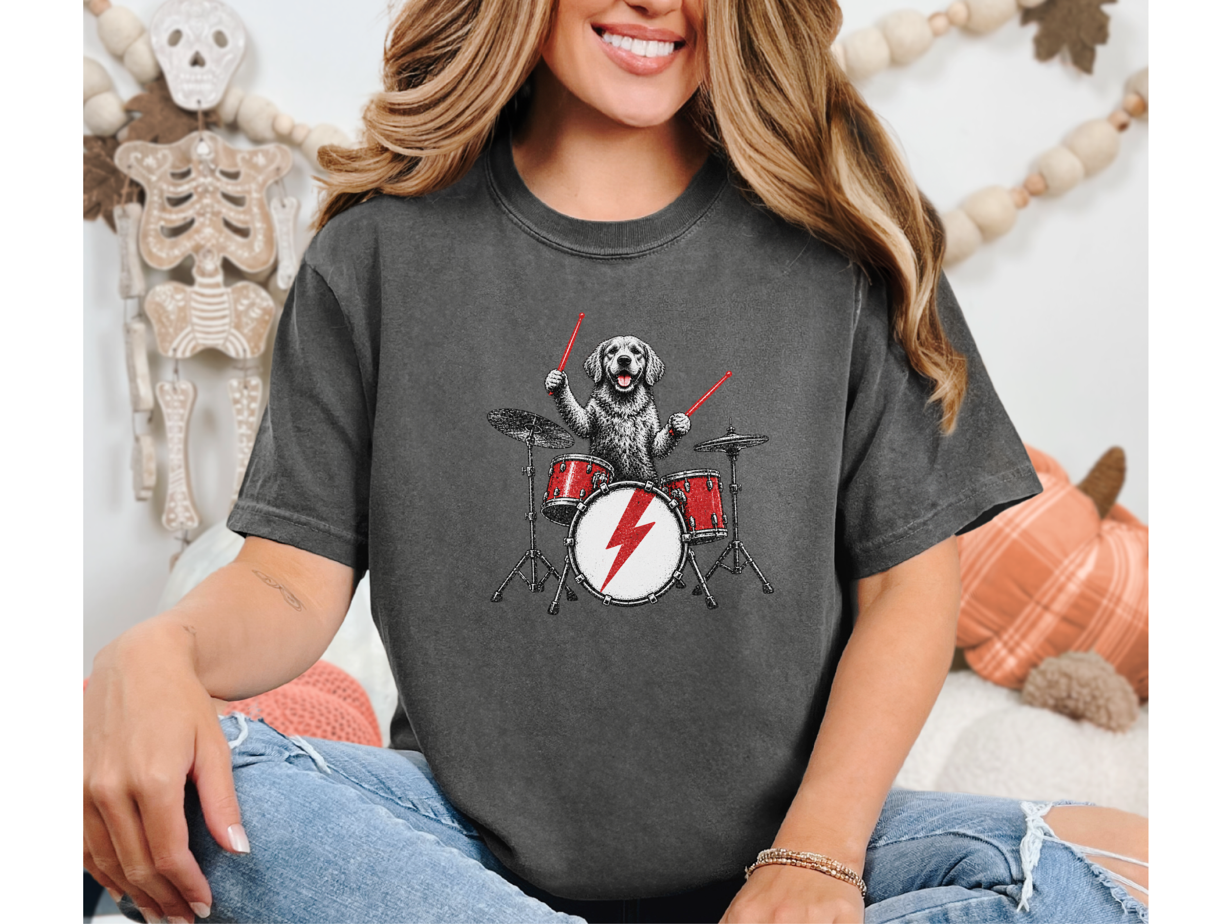 Golden Retriever Drummer doodle dog shirt - photo 4