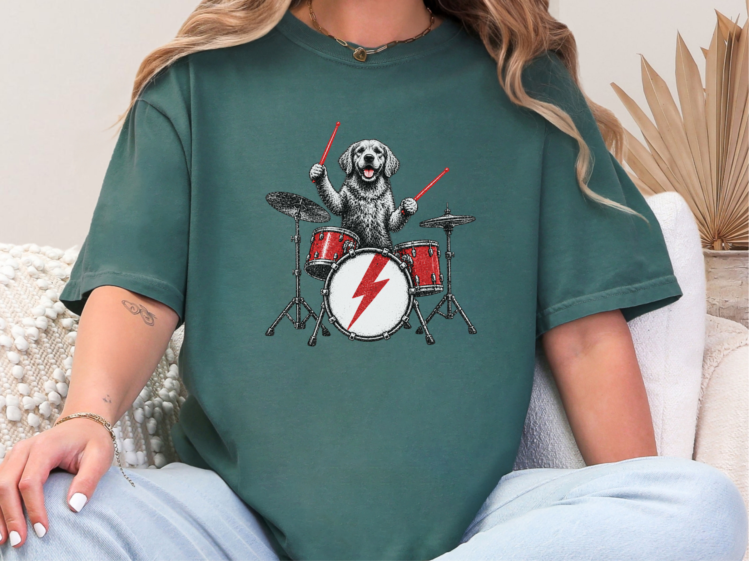Golden Retriever Drummer doodle dog shirt - photo 8