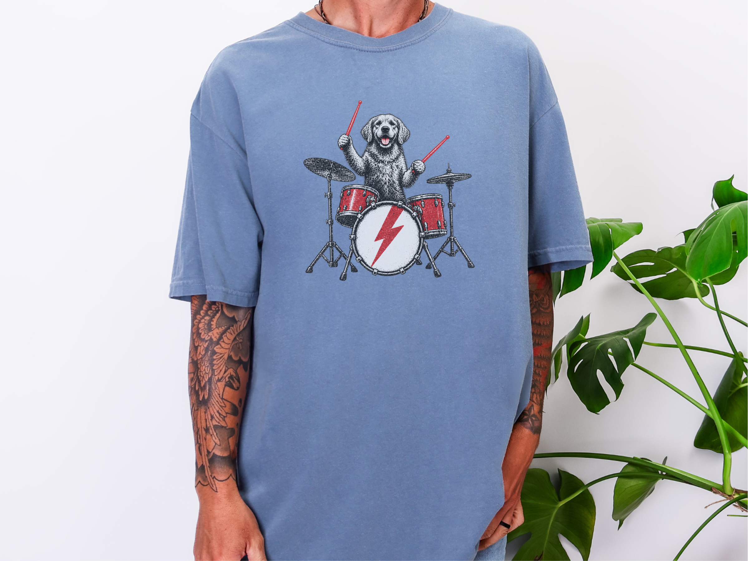 Golden Retriever Drummer doodle dog shirt - photo 7