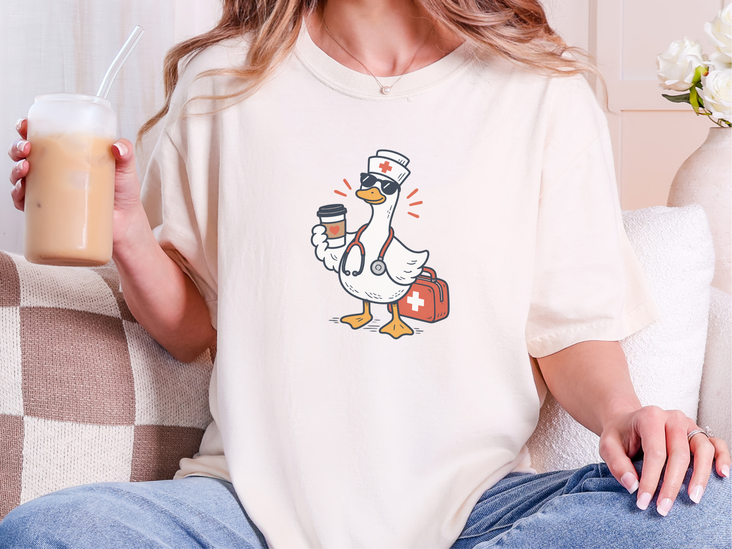 Cool Nurse Duck Coffee Cup funny shirt - photo 8