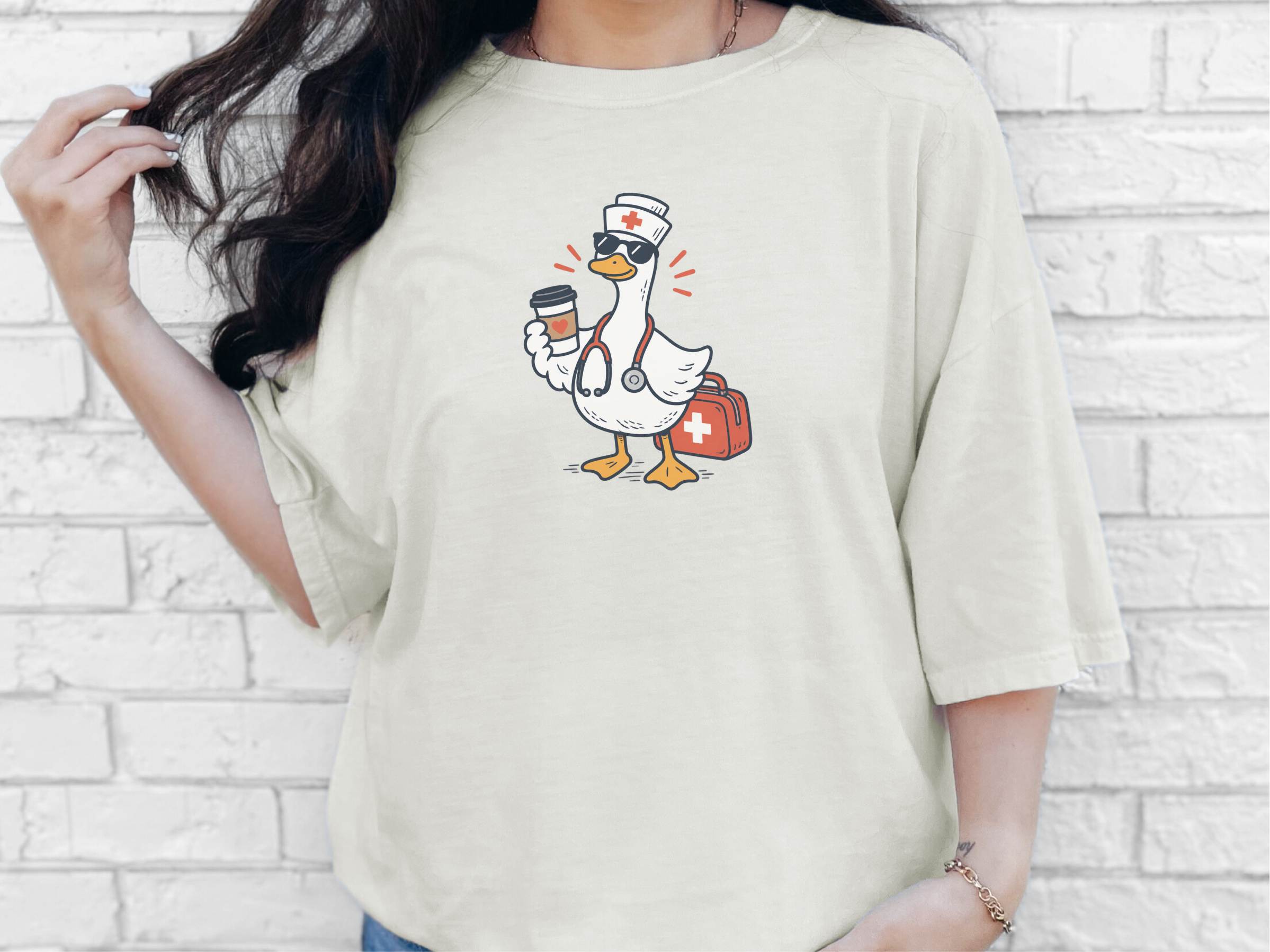 Cool Nurse Duck Coffee Cup funny shirt - photo 7