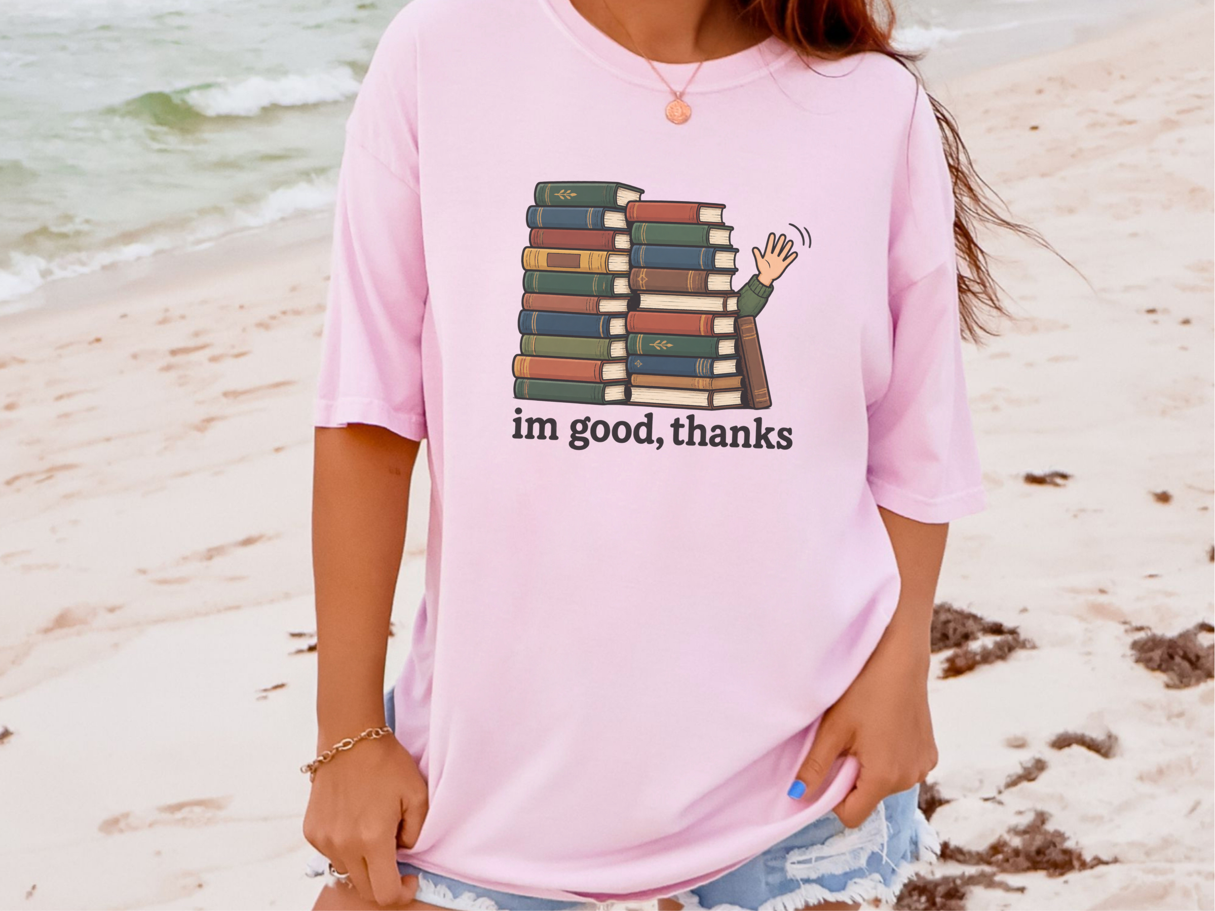 Book Wall Waving Hand funny shirt - photo 6