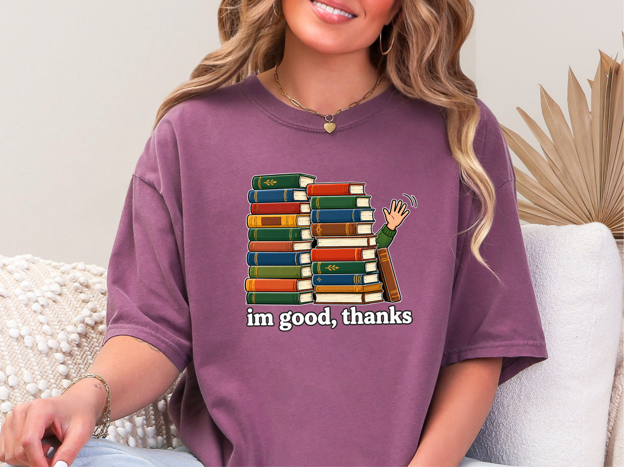 Book Wall Waving Hand funny shirt - photo 7