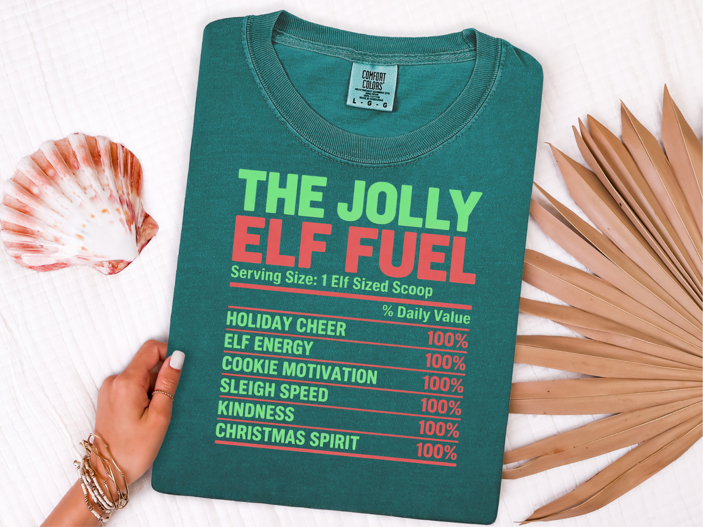 Jolly Elf Fuel Nutrition Label2 funny shirt - photo 8