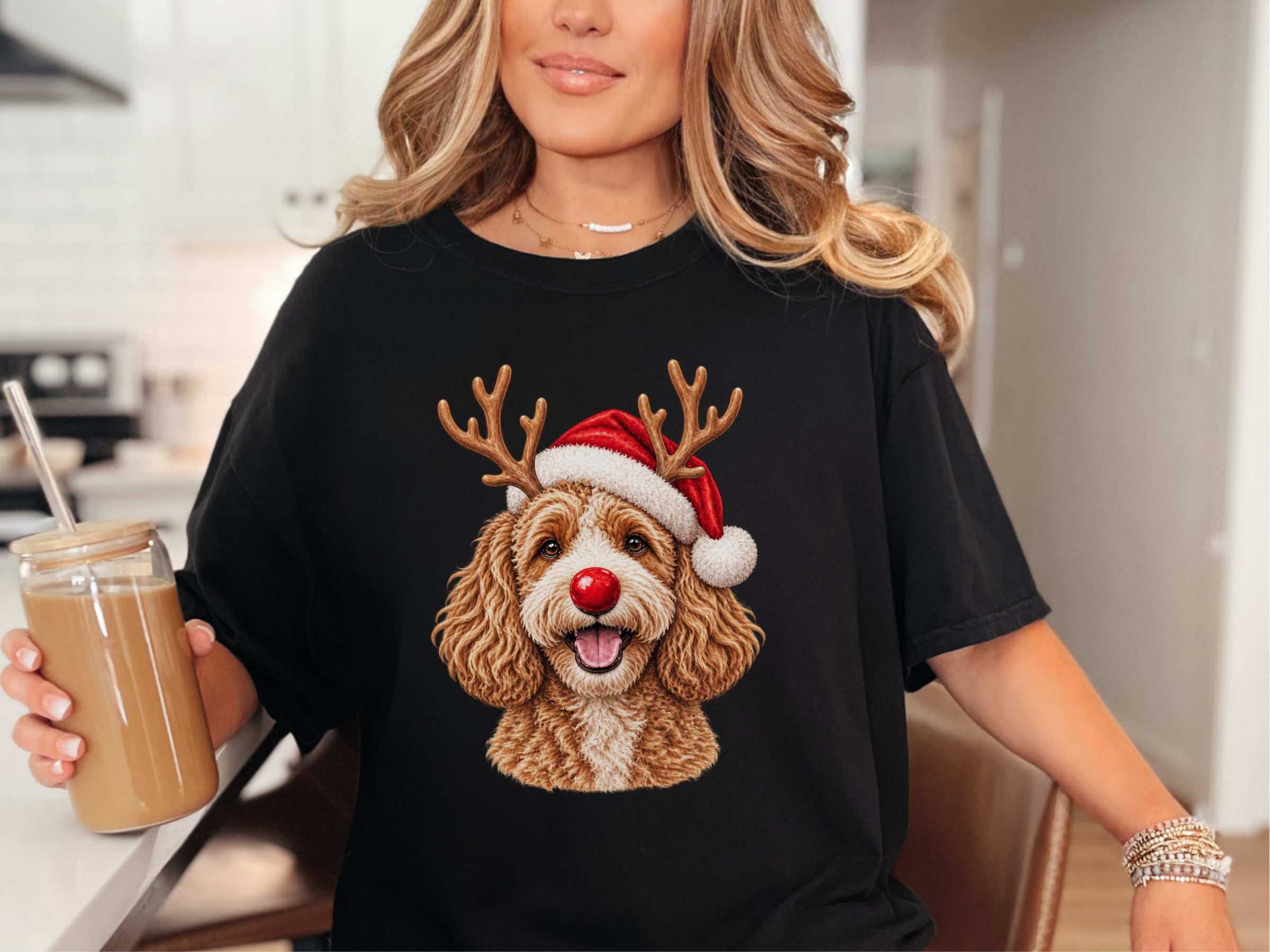 Cavapoo Rudolph Santa Hat - photo 3
