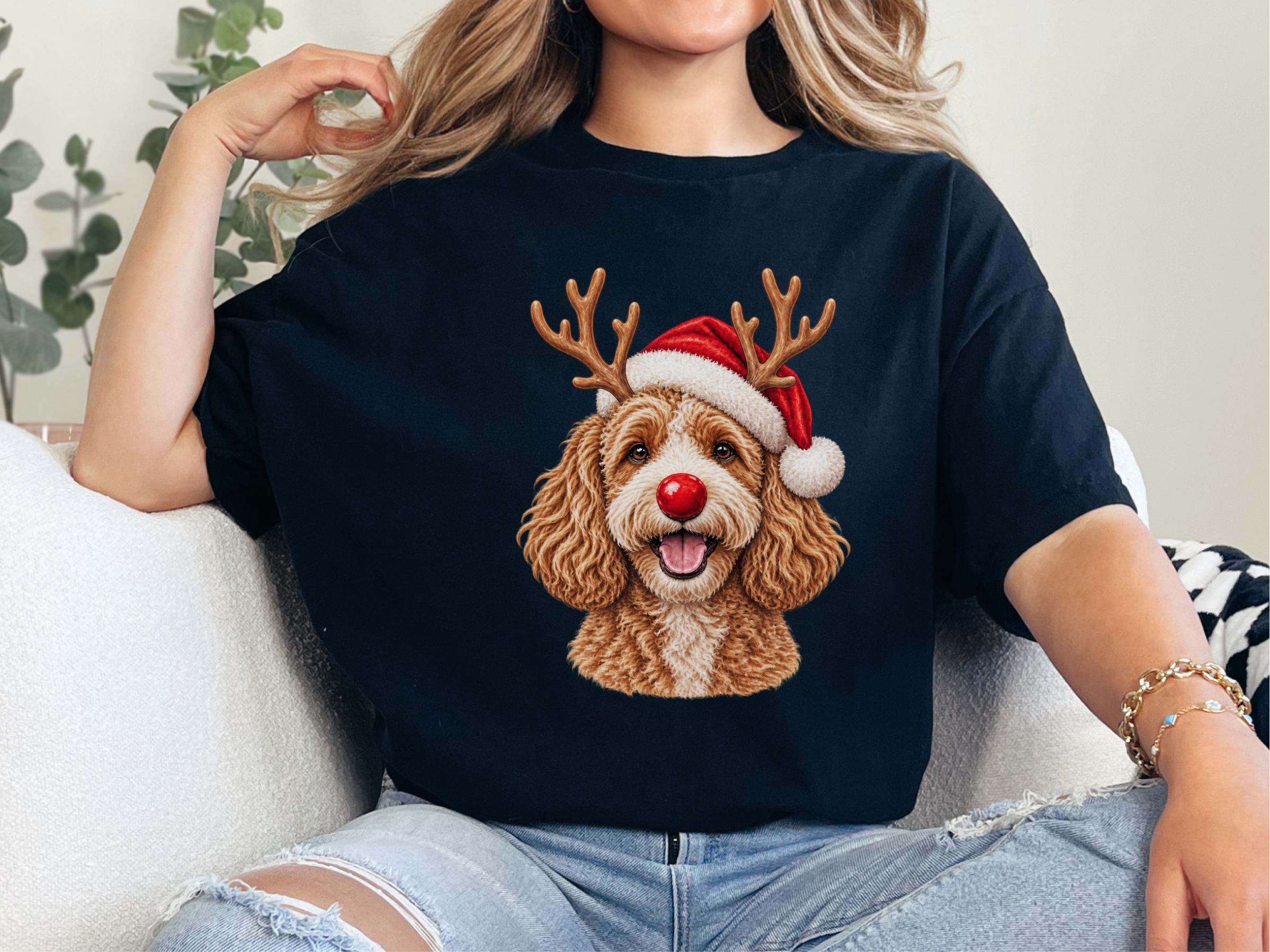 Cavapoo Rudolph Santa Hat - photo 4