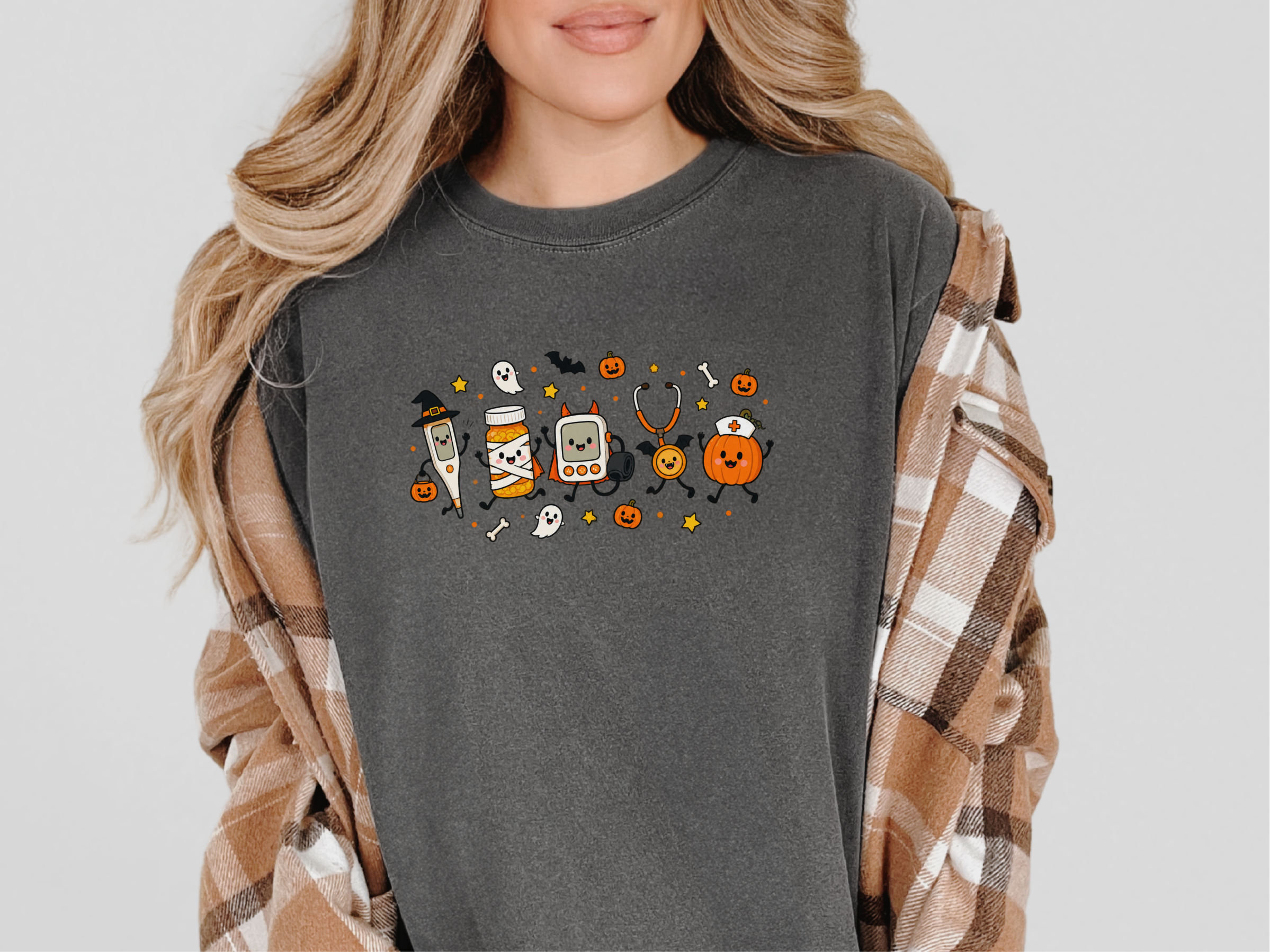 Cute Halloween Medical Kawaii Characters funny shirt - photo 4