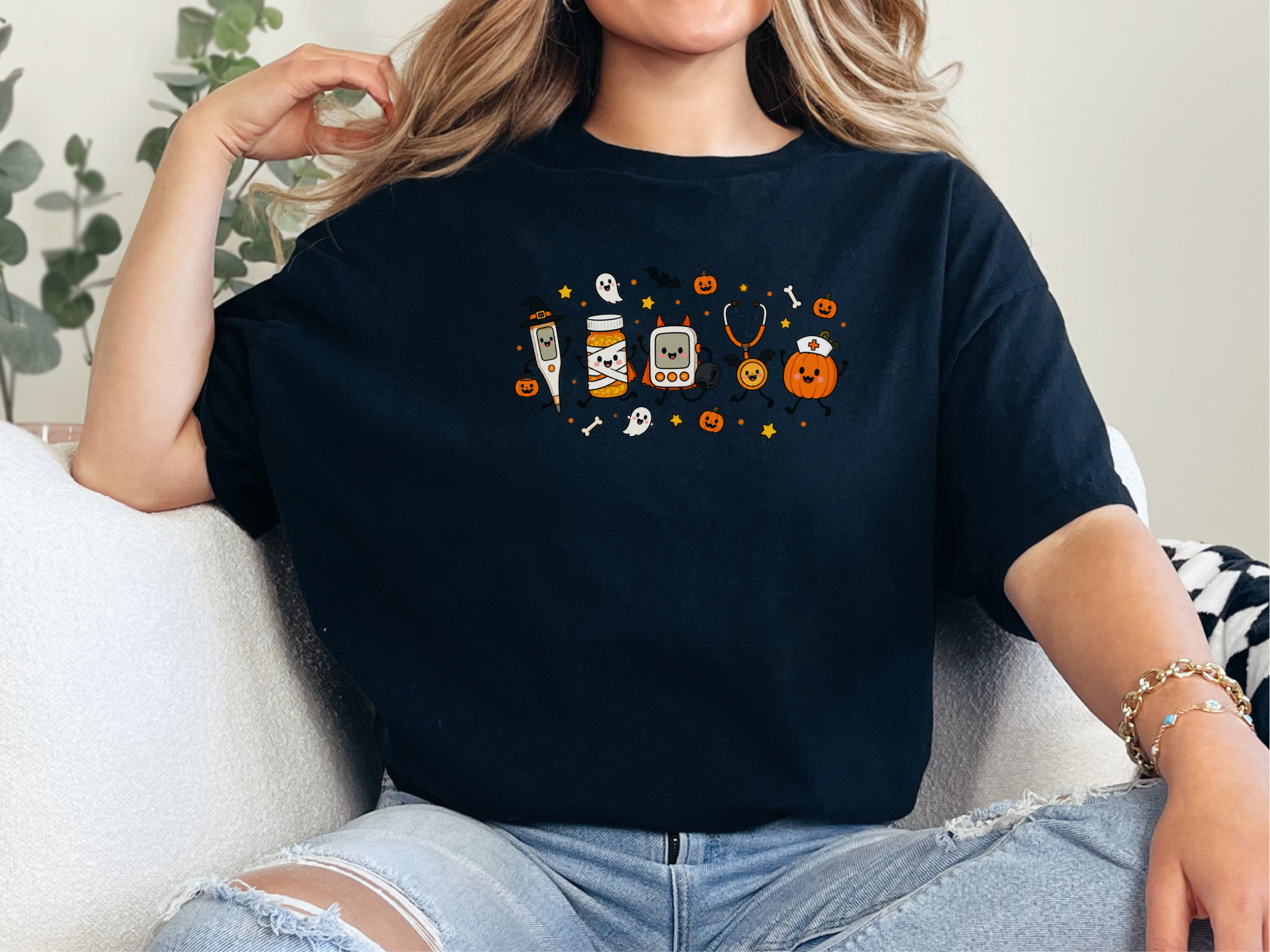 Cute Halloween Medical Kawaii Characters funny shirt - photo 3