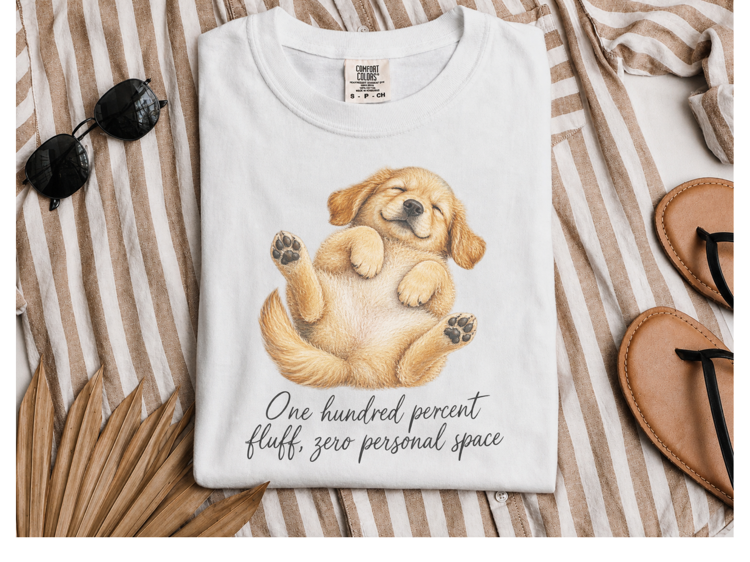 Happy Sleeping Golden Retriever Puppy doodle dog shirt - photo 1