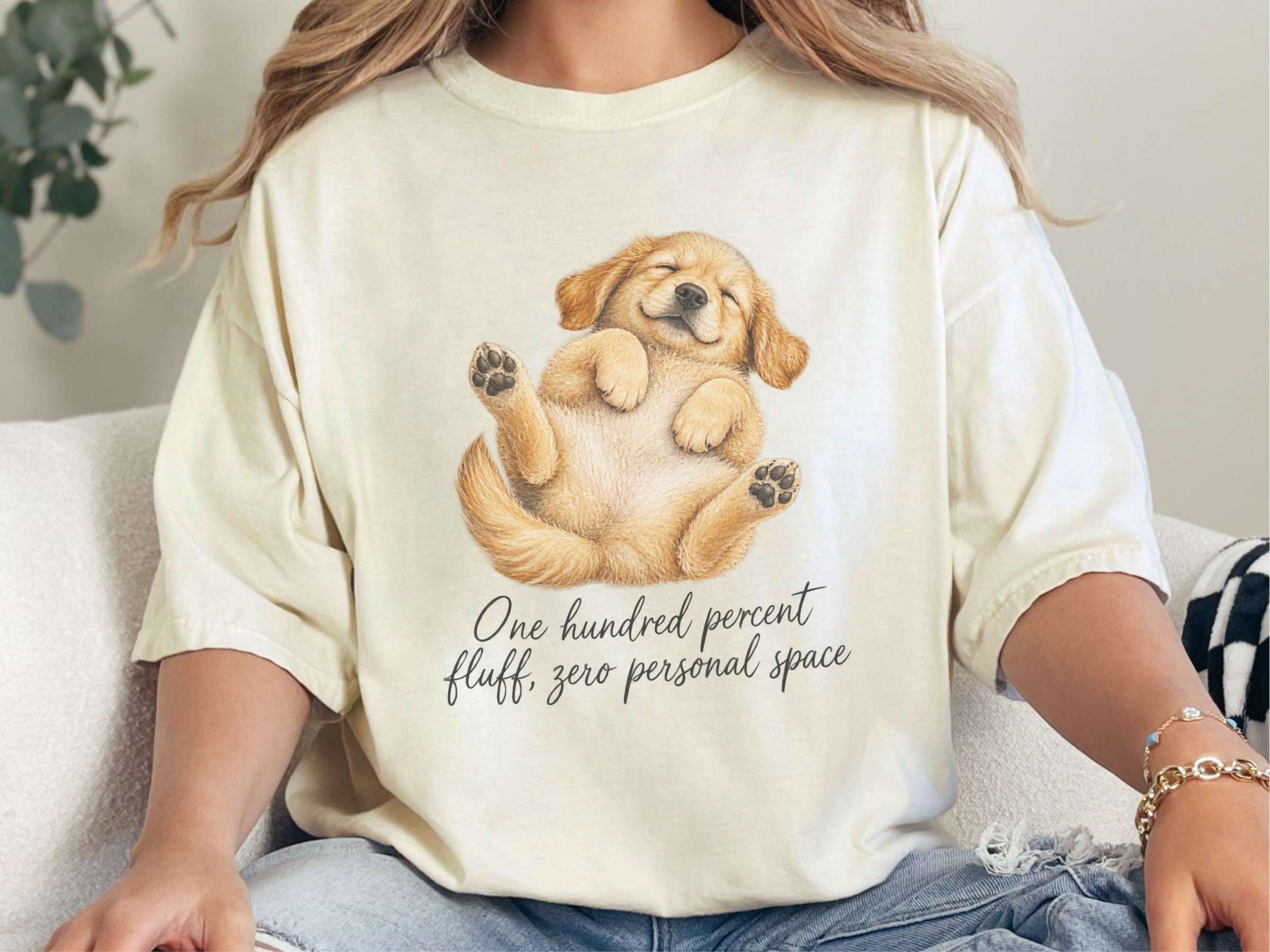 Happy Sleeping Golden Retriever Puppy doodle dog shirt - photo 7