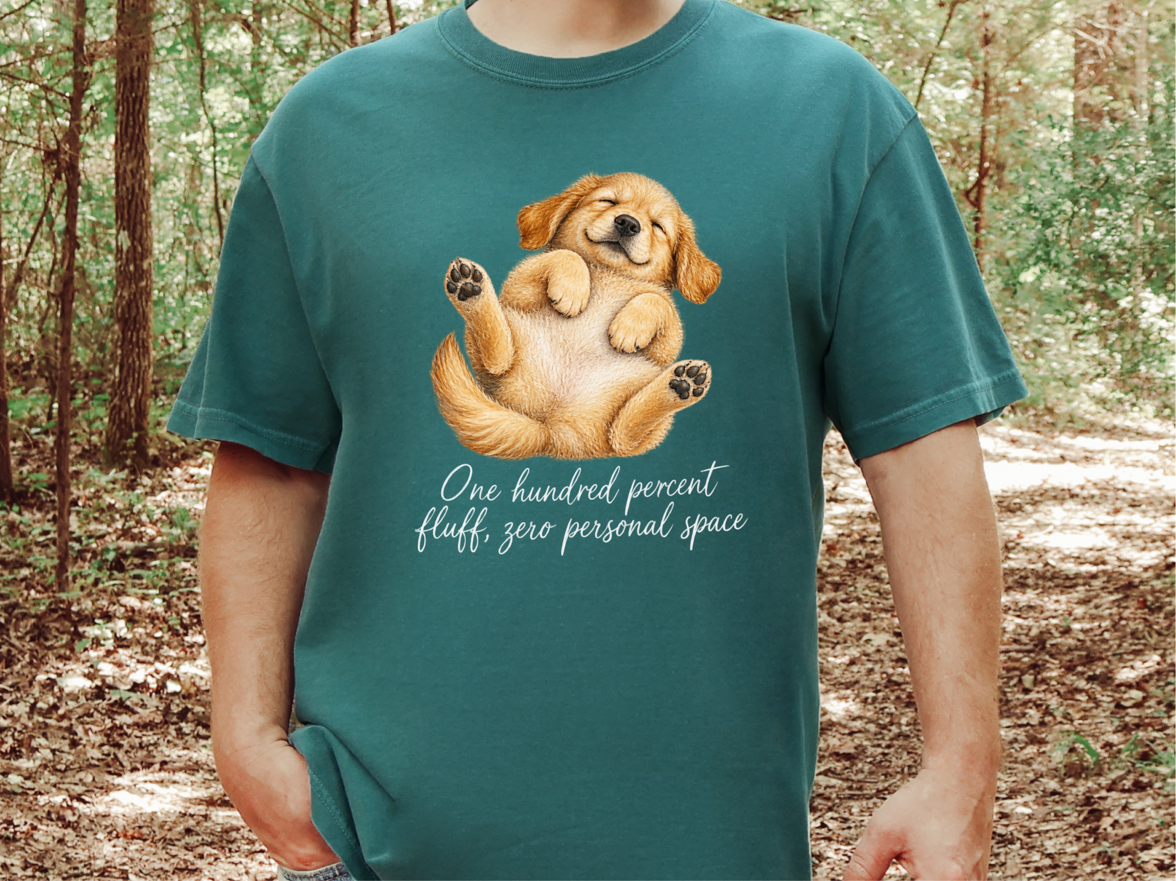Happy Sleeping Golden Retriever Puppy doodle dog shirt - photo 6