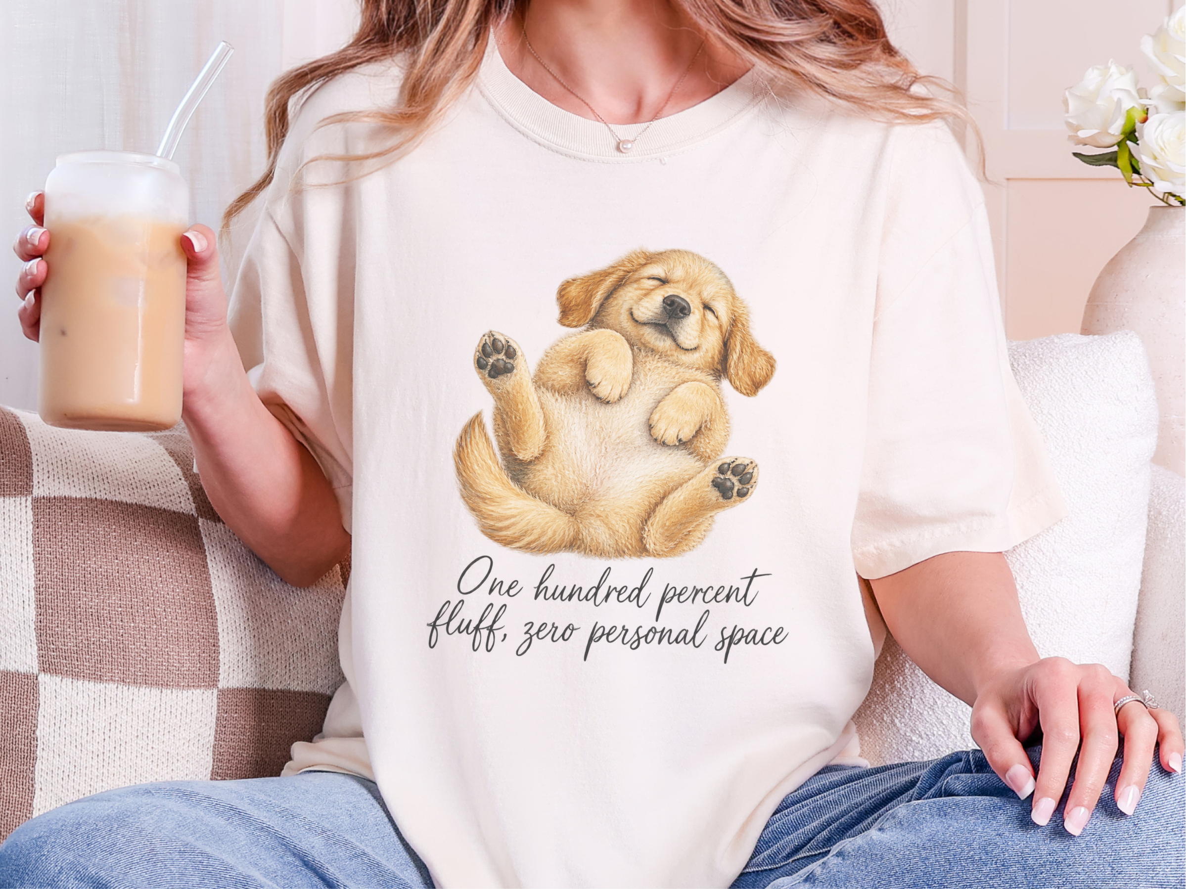 Happy Sleeping Golden Retriever Puppy doodle dog shirt - photo 8