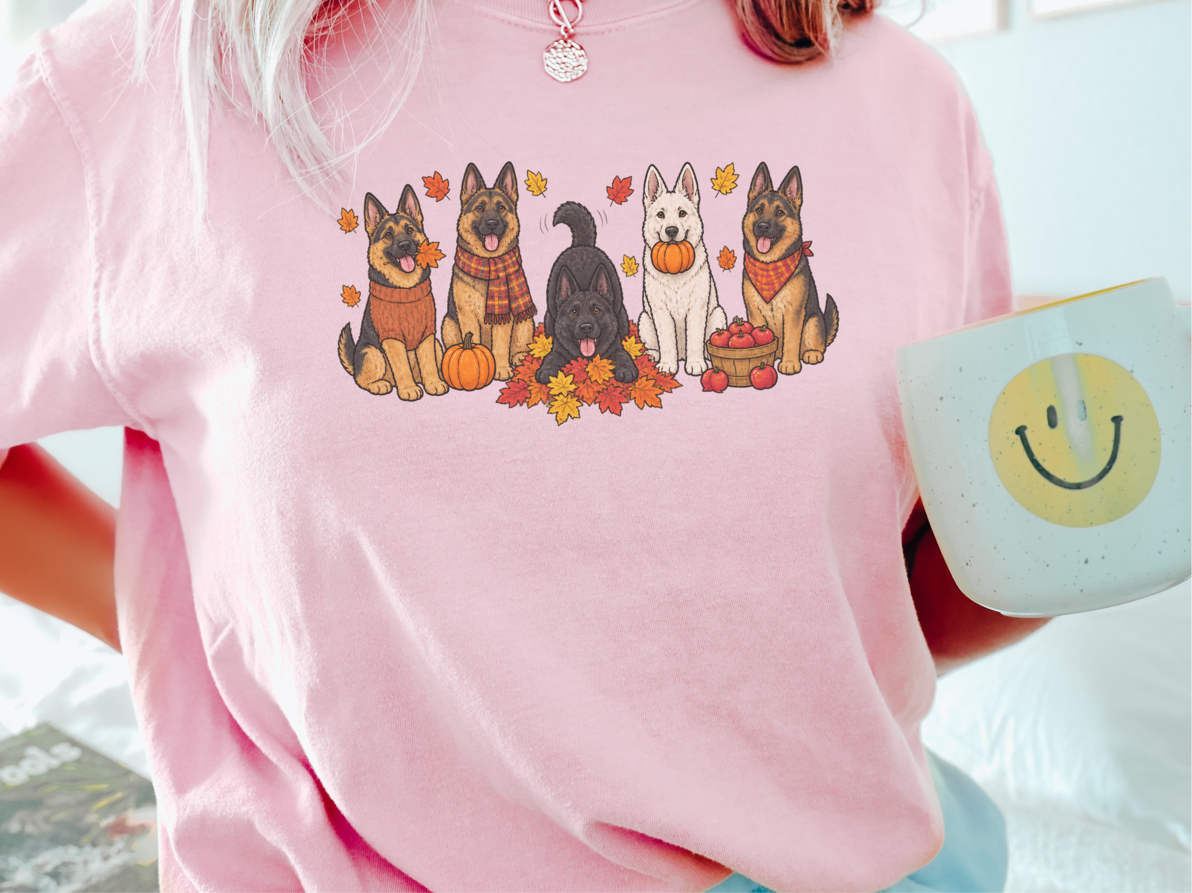 German Shepherd Autumn Fun doodle dog shirt - photo 1