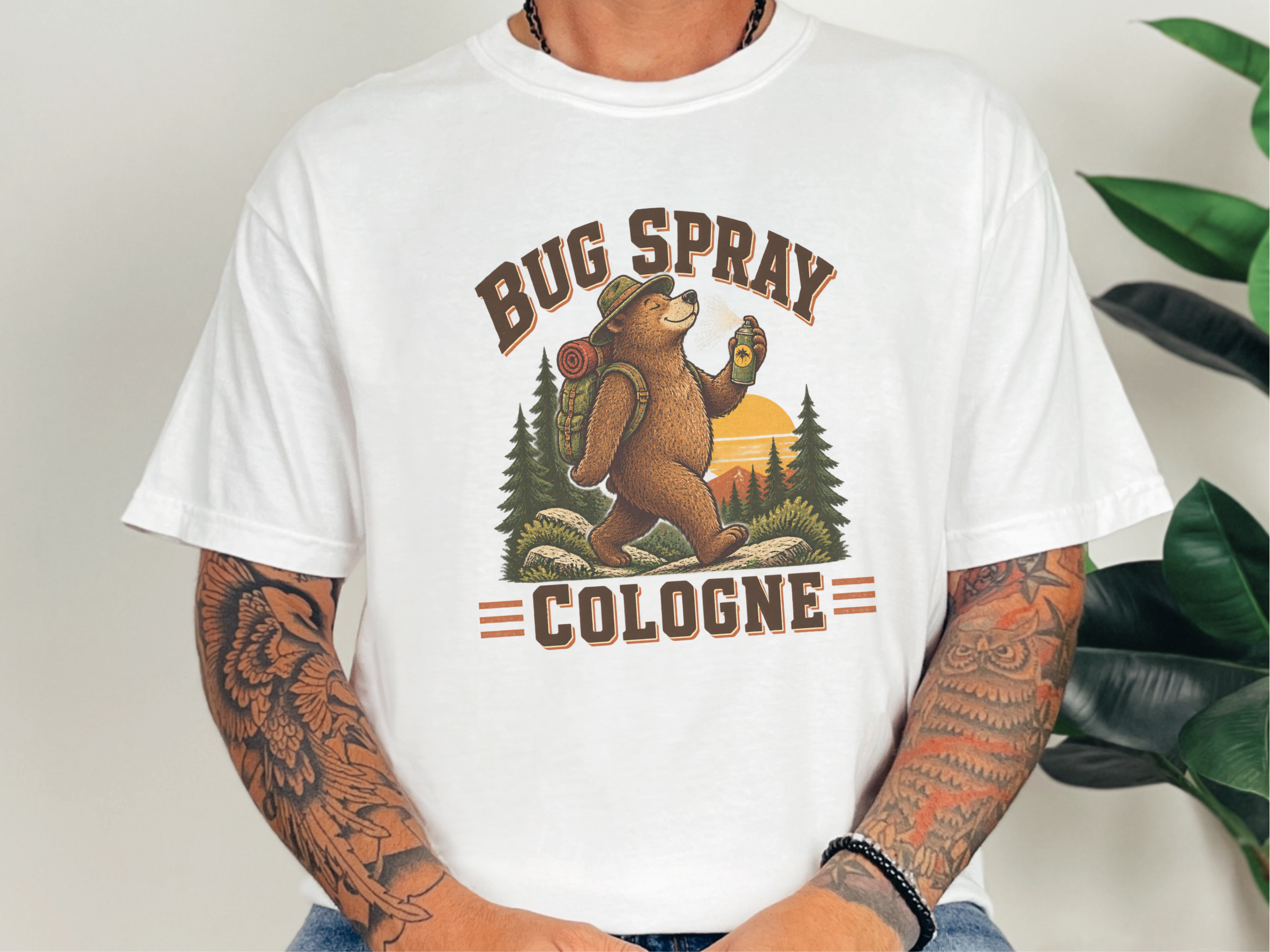 Hiking Bear Bug Spray Cologne funny shirt - photo 1