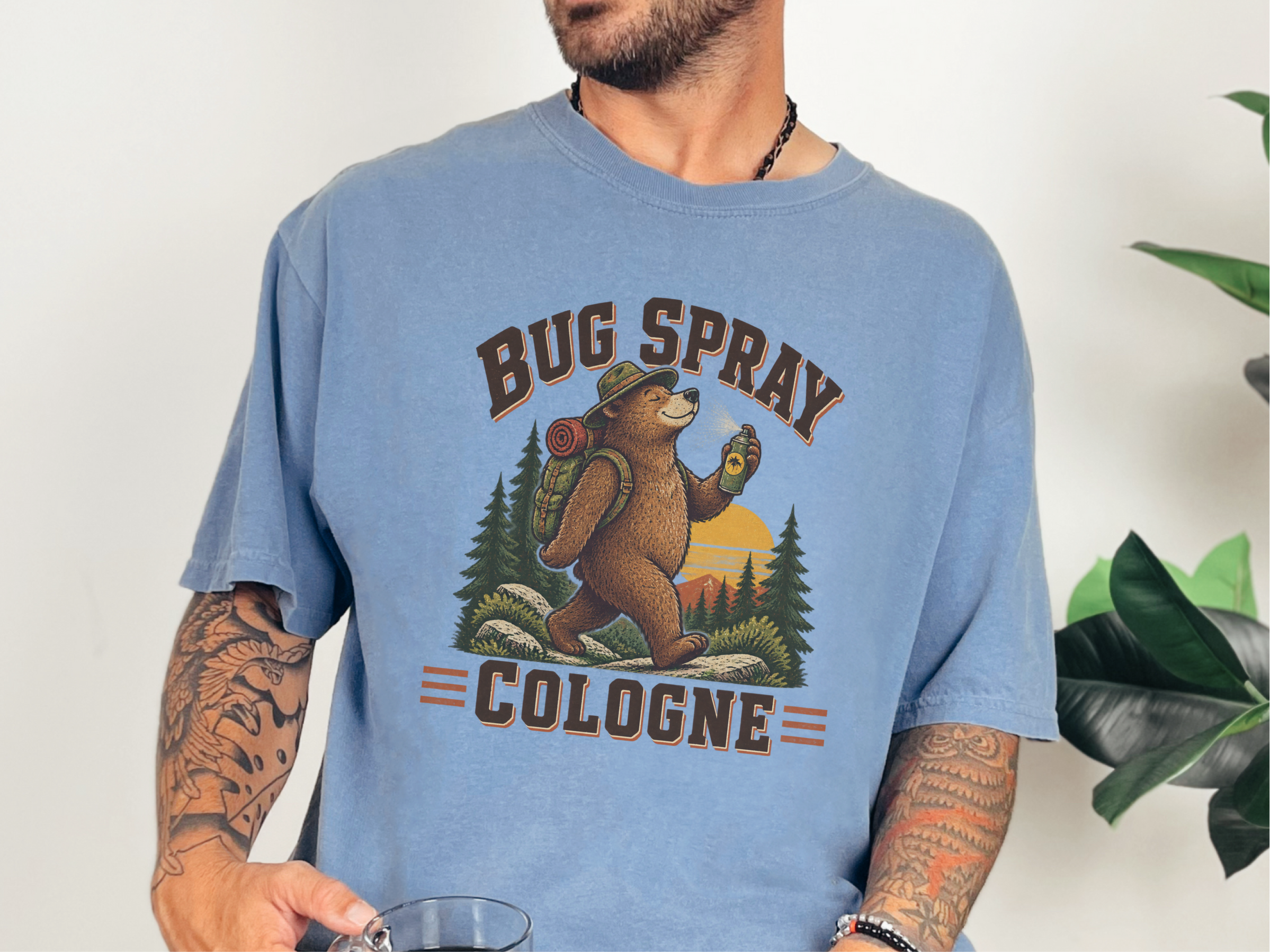 Hiking Bear Bug Spray Cologne funny shirt - photo 5
