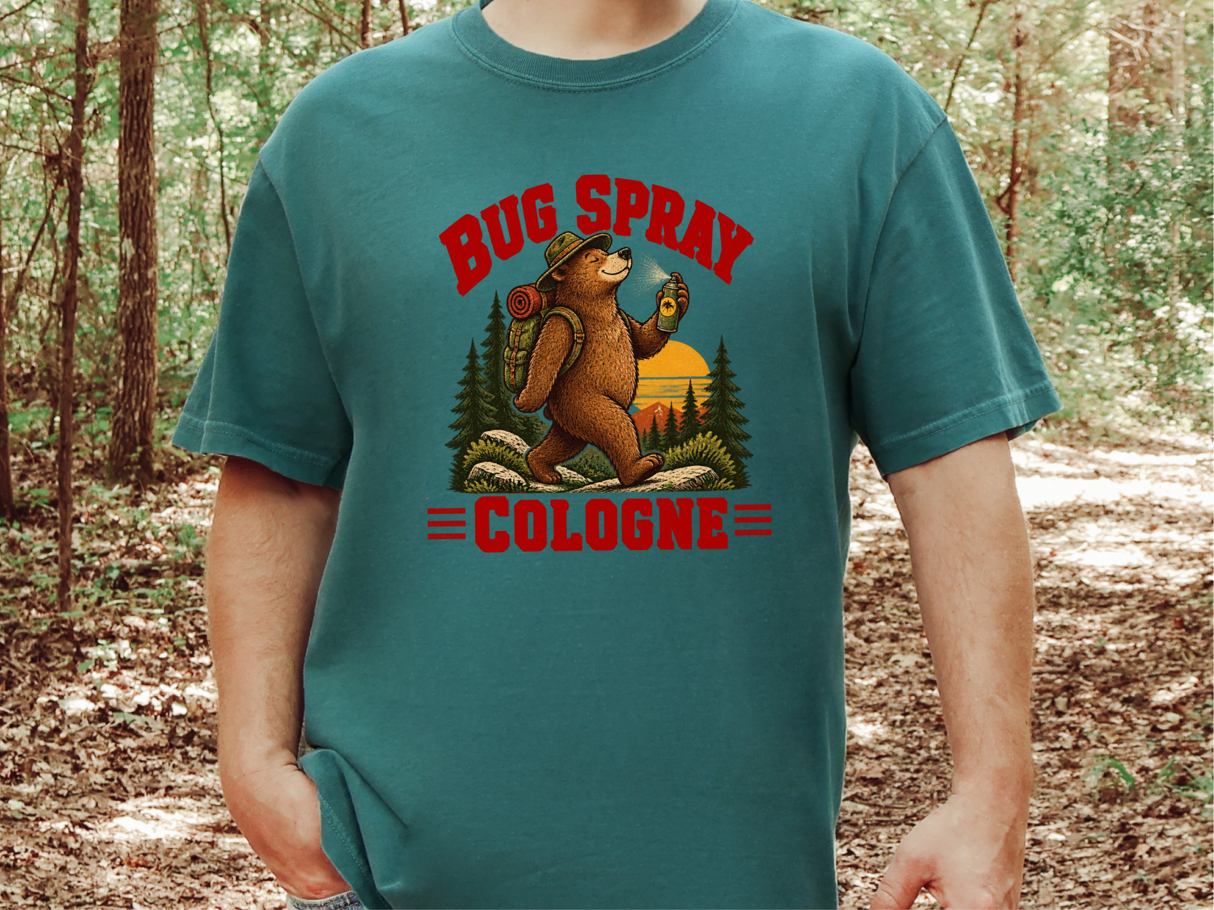 Hiking Bear Bug Spray Cologne funny shirt - photo 7